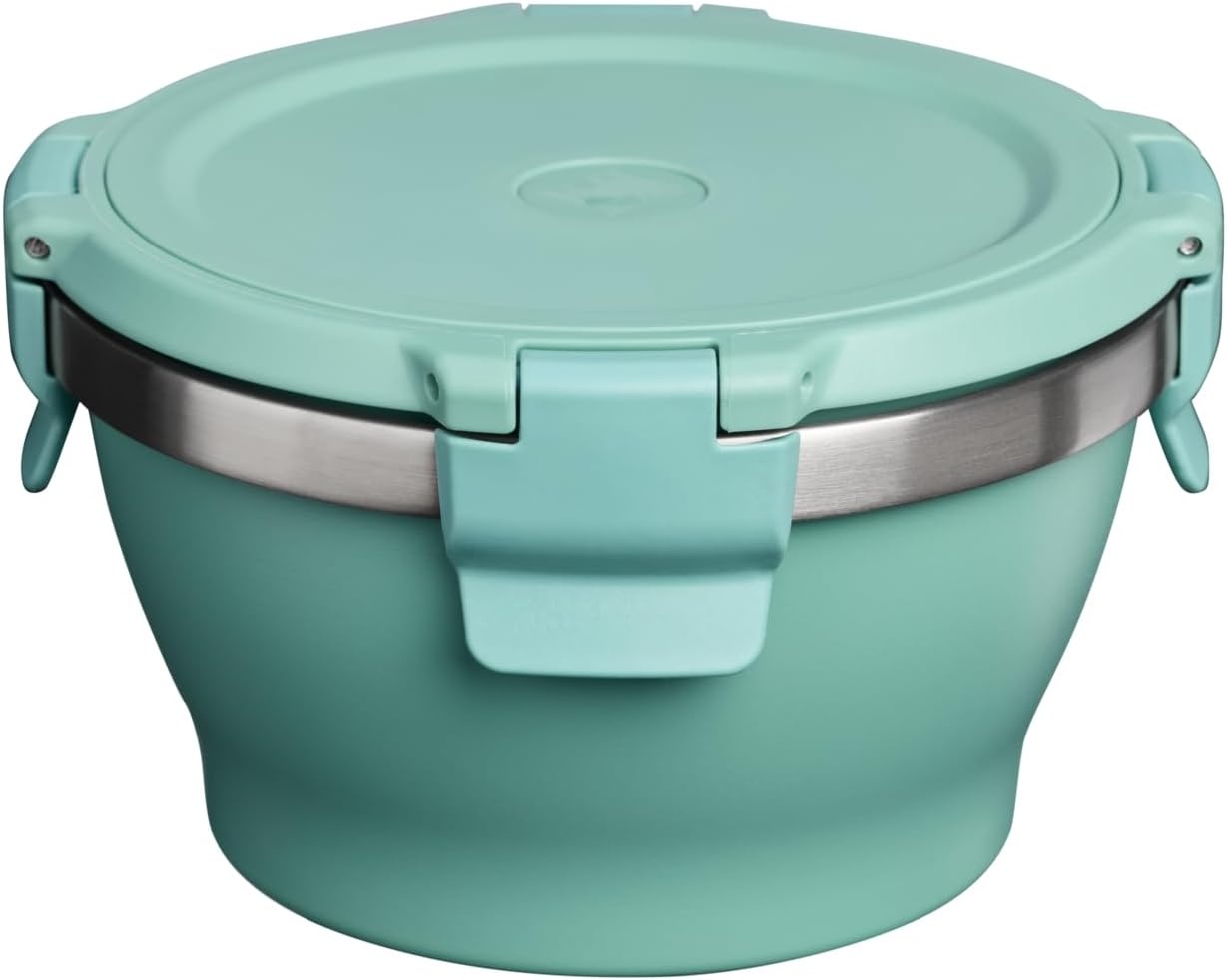 image:imageSTANLEY Adventure FreshtoTable Leakproof Bowl 1 qt Vacuum Insulated Food Container Airtight Lid Packable for Lunch amp Meal Prep Stainless Steel BPAFree Dishwasher Safe Blue SkySpring Green