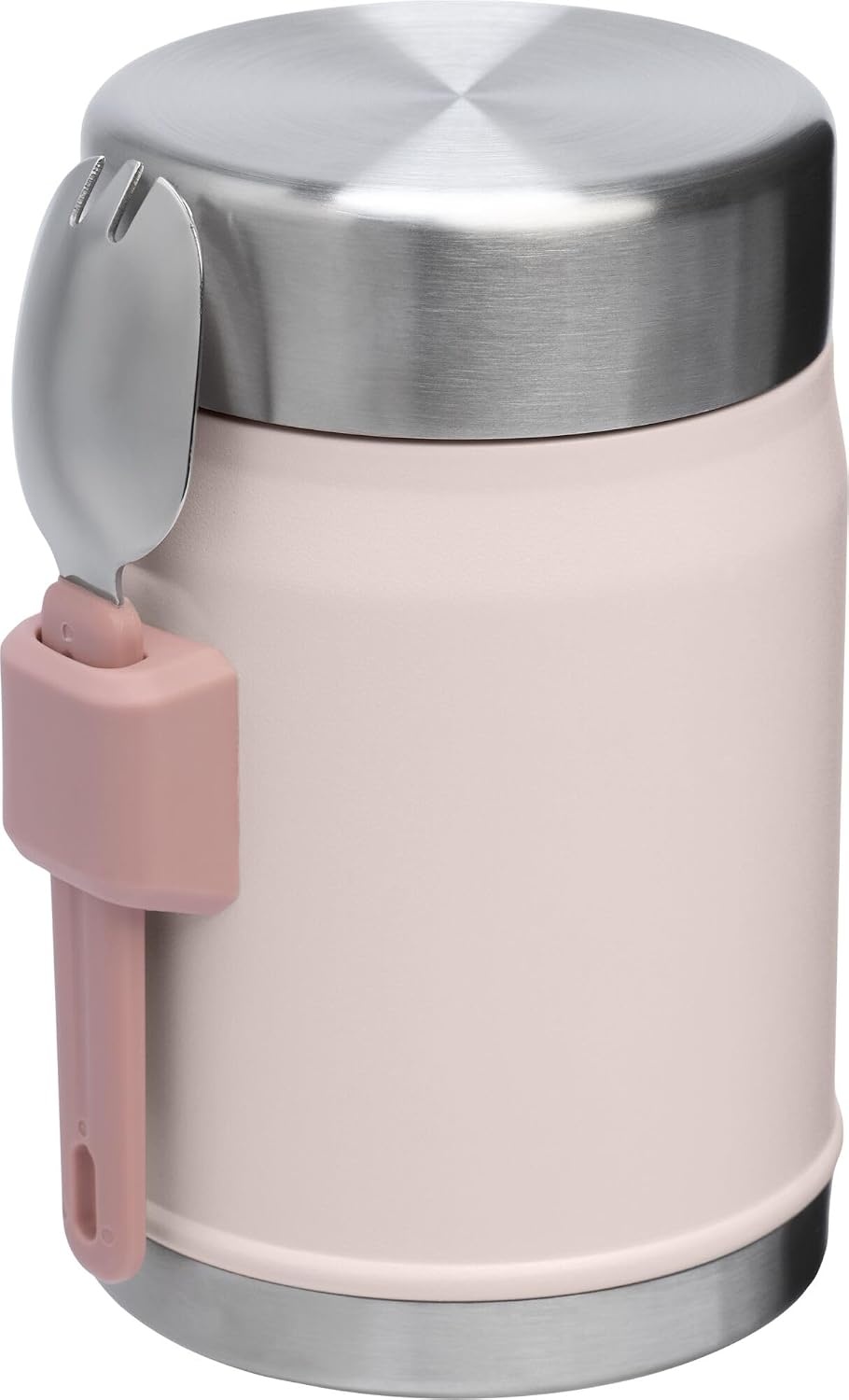 image:imageSTANLEY Classic Food Jar and Spork Vacuum Insulated Food Container Wide Mouth Screw On Lid Packable for Travel Stainless Steel with Leakproof Lid BPAFreeRose Quartz