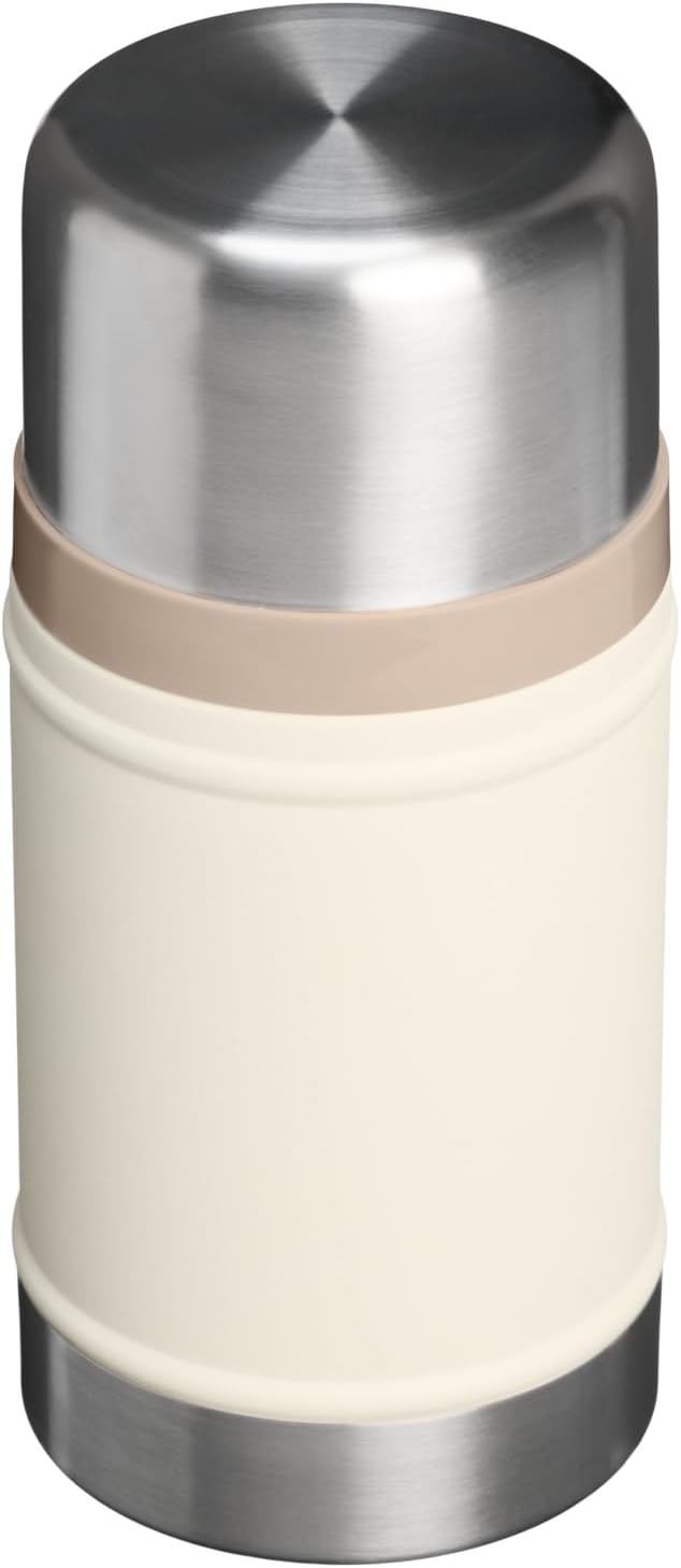 image:imageSTANLEY Classic Legendary Large Food Jar 24 oz Vacuum Insulated Food Container Wide Mouth Screw On Lid Stainless Steel with Leakproof Lid BPAFree Hammertone Rose QuartzCream
