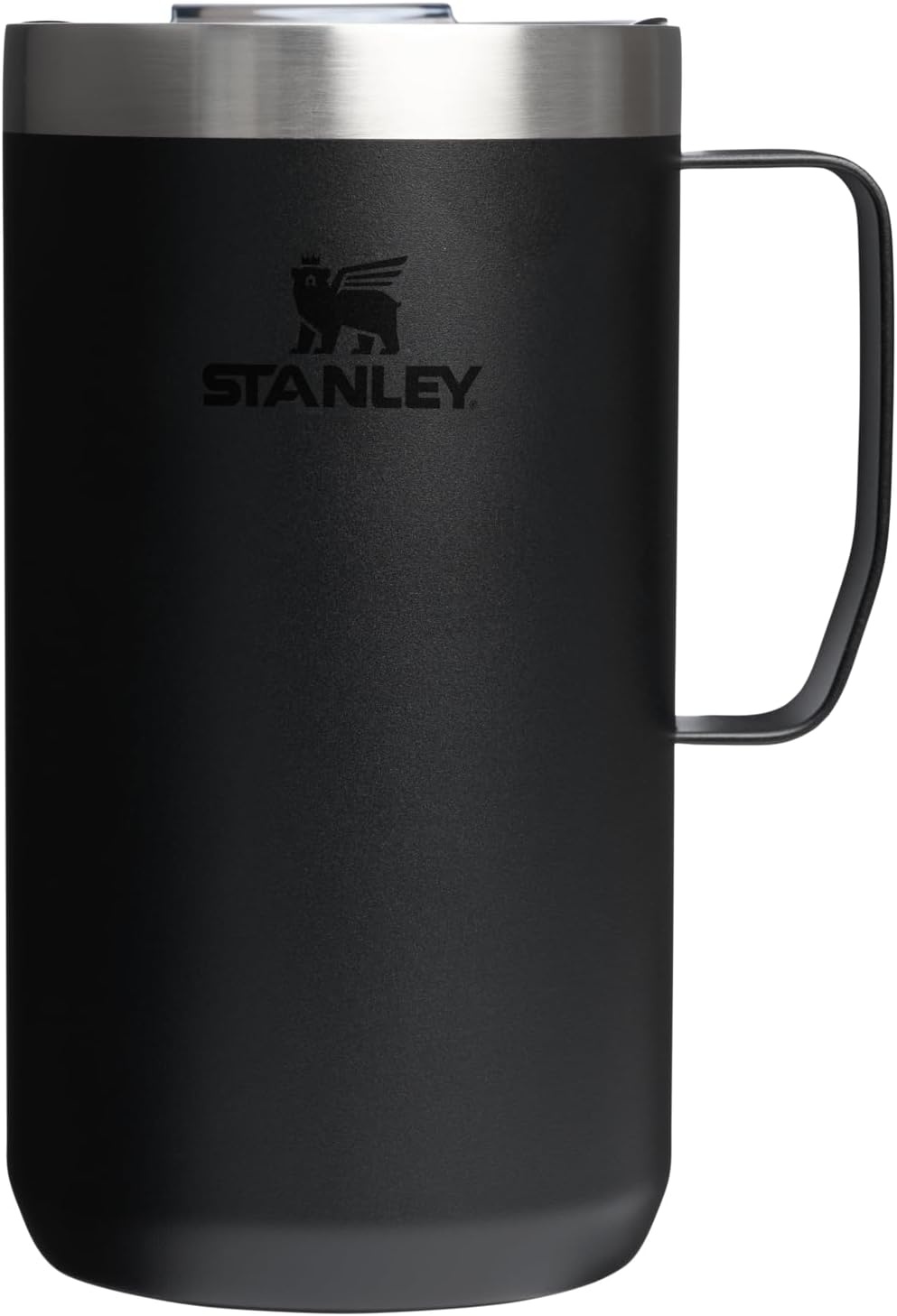image:imageSTANLEY Everyday Camp Mug 12oz Drink Through Lid Cup for Coffee Tea and Drinks Insulated Stainless Steel Coffee Mug BPAFree Black 20Black 20