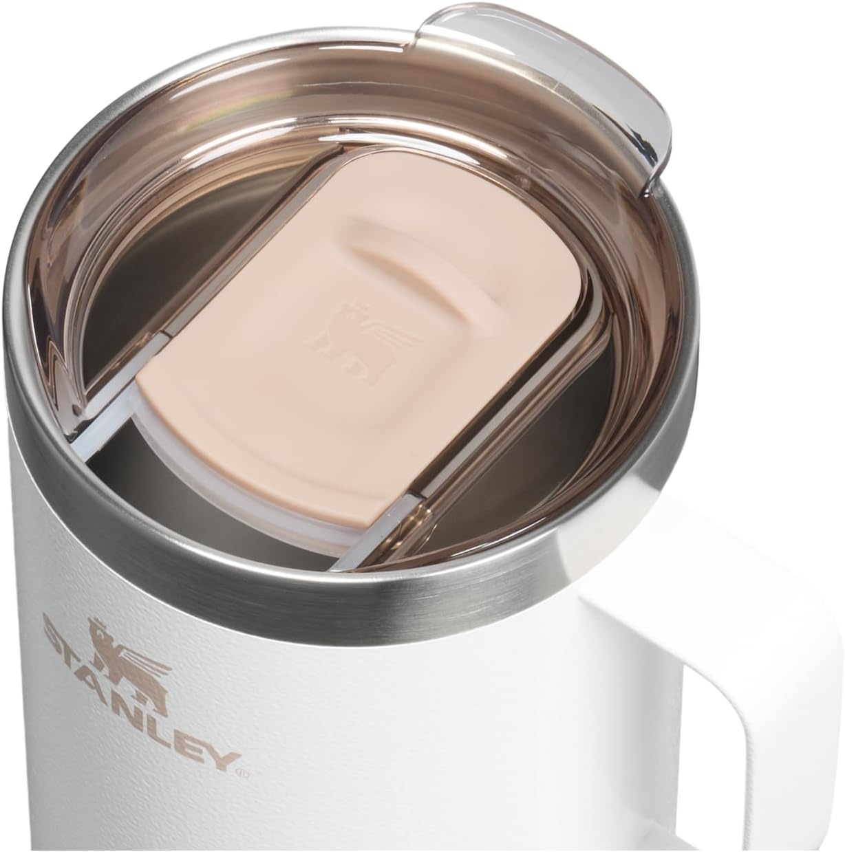 image:imageSTANLEY Everyday Camp Mug 12oz Drink Through Lid Cup for Coffee Tea and Drinks Insulated Stainless Steel Coffee Mug BPAFree Black 20Hammertone Frost
