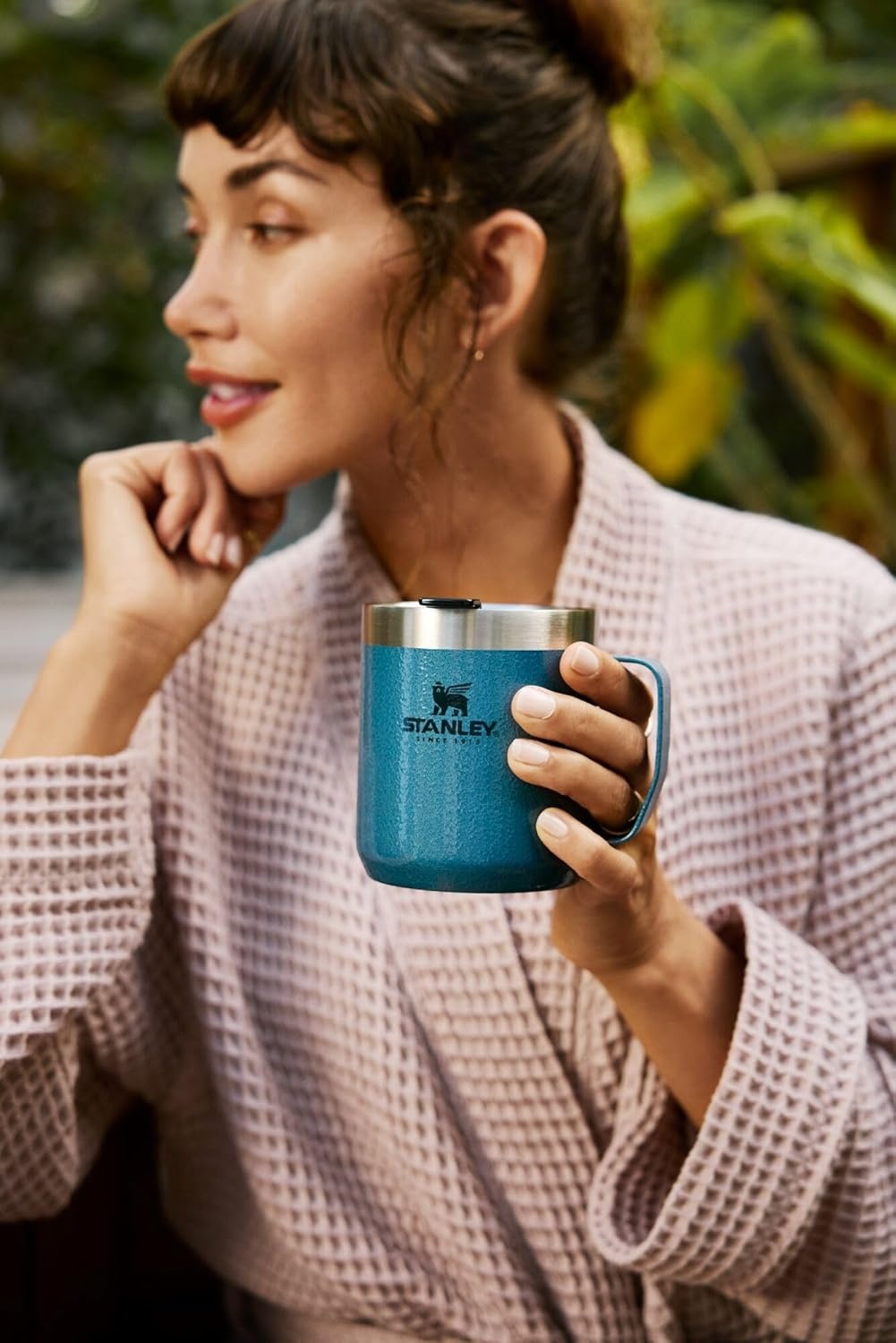 image:imageSTANLEY Everyday Camp Mug 12oz Drink Through Lid Cup for Coffee Tea and Drinks Insulated Stainless Steel Coffee Mug BPAFree Black 20Sahara Plume