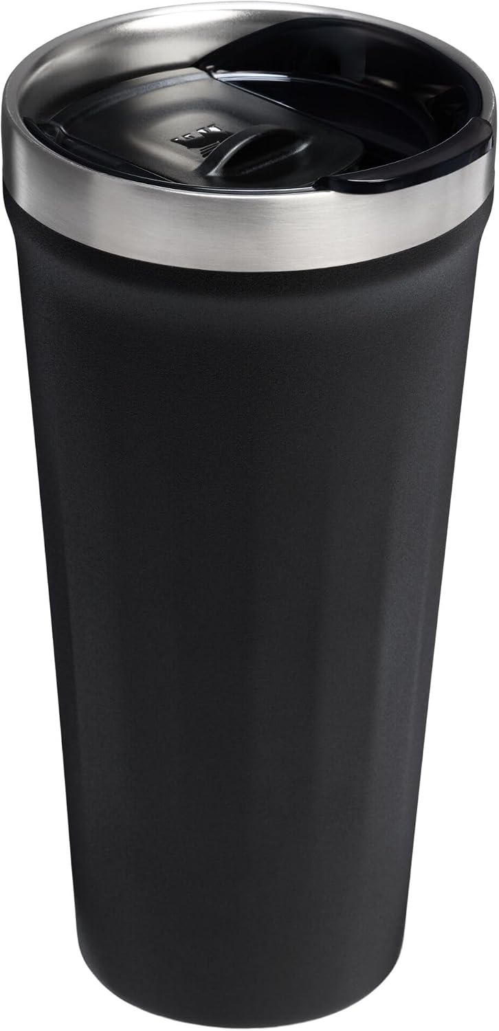 image:imageSTANLEY Everyday Tumbler Press Fit Drink Through Lid Beverage Coffee and Cocktail Cup Insulated Stainless Steel Wine Glass BPAFreeBlack 20