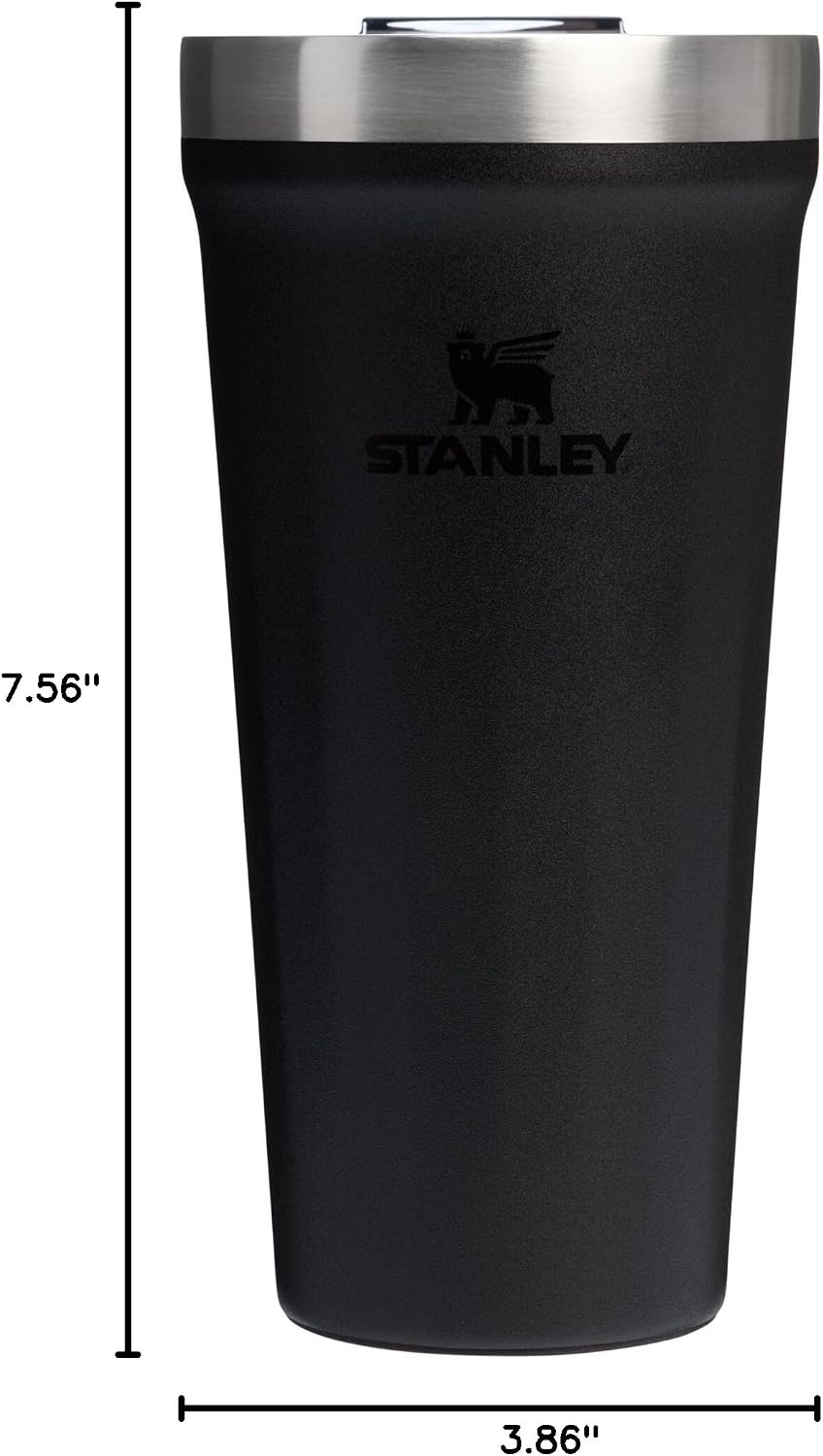 image:imageSTANLEY Everyday Tumbler Press Fit Drink Through Lid Beverage Coffee and Cocktail Cup Insulated Stainless Steel Wine Glass BPAFreeBlack 20