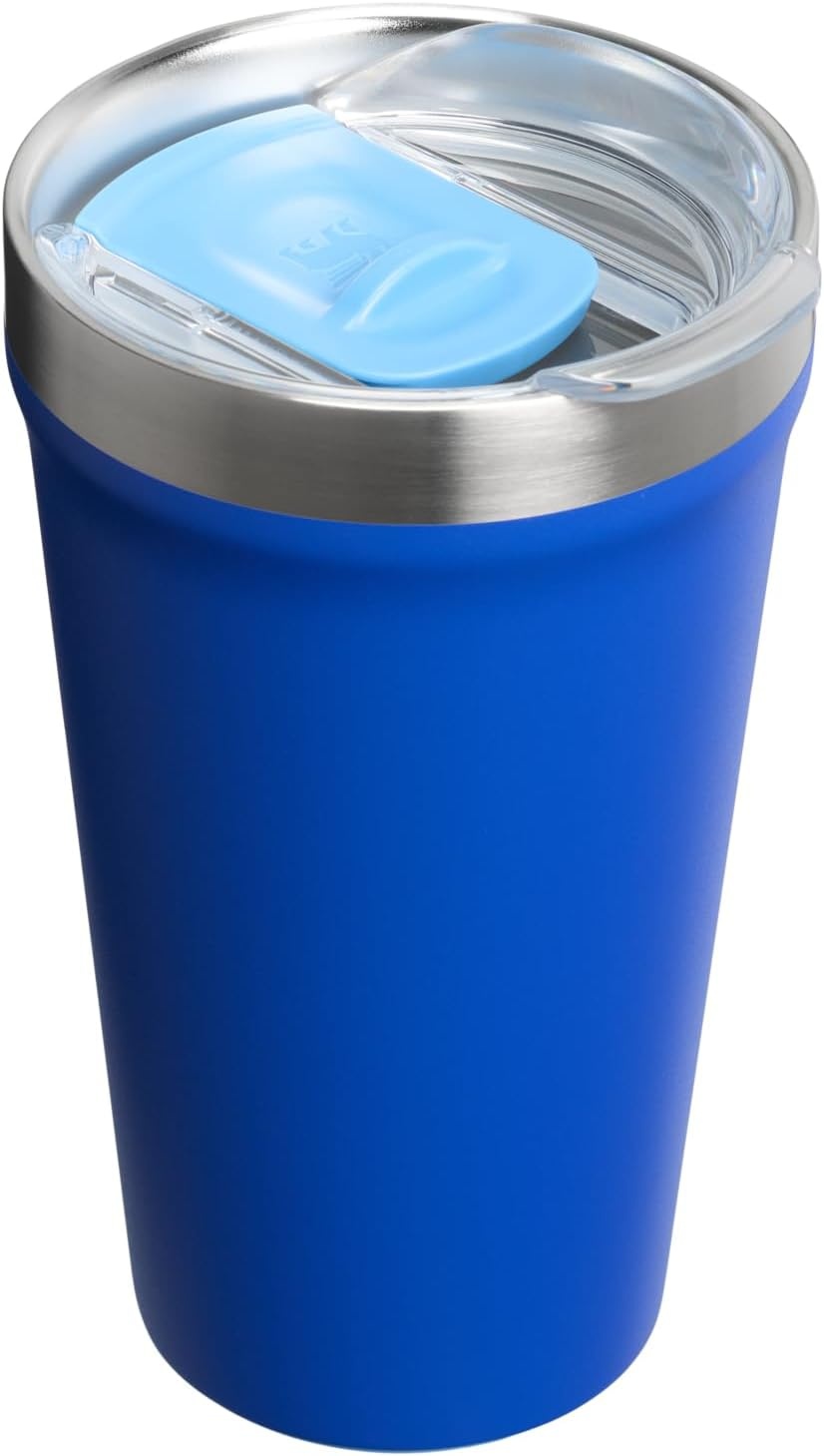 image:imageSTANLEY Everyday Tumbler Press Fit Drink Through Lid Beverage Coffee and Cocktail Cup Insulated Stainless Steel Wine Glass BPAFreeCobalt
