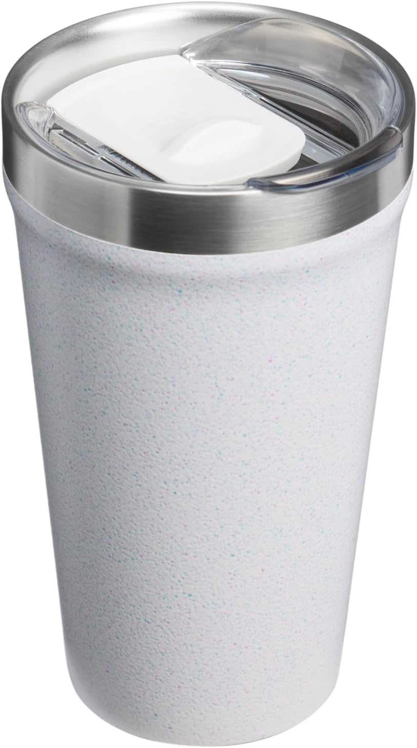 image:imageSTANLEY Everyday Tumbler Press Fit Drink Through Lid Beverage Coffee and Cocktail Cup Insulated Stainless Steel Wine Glass BPAFreeFrost Sprinkle