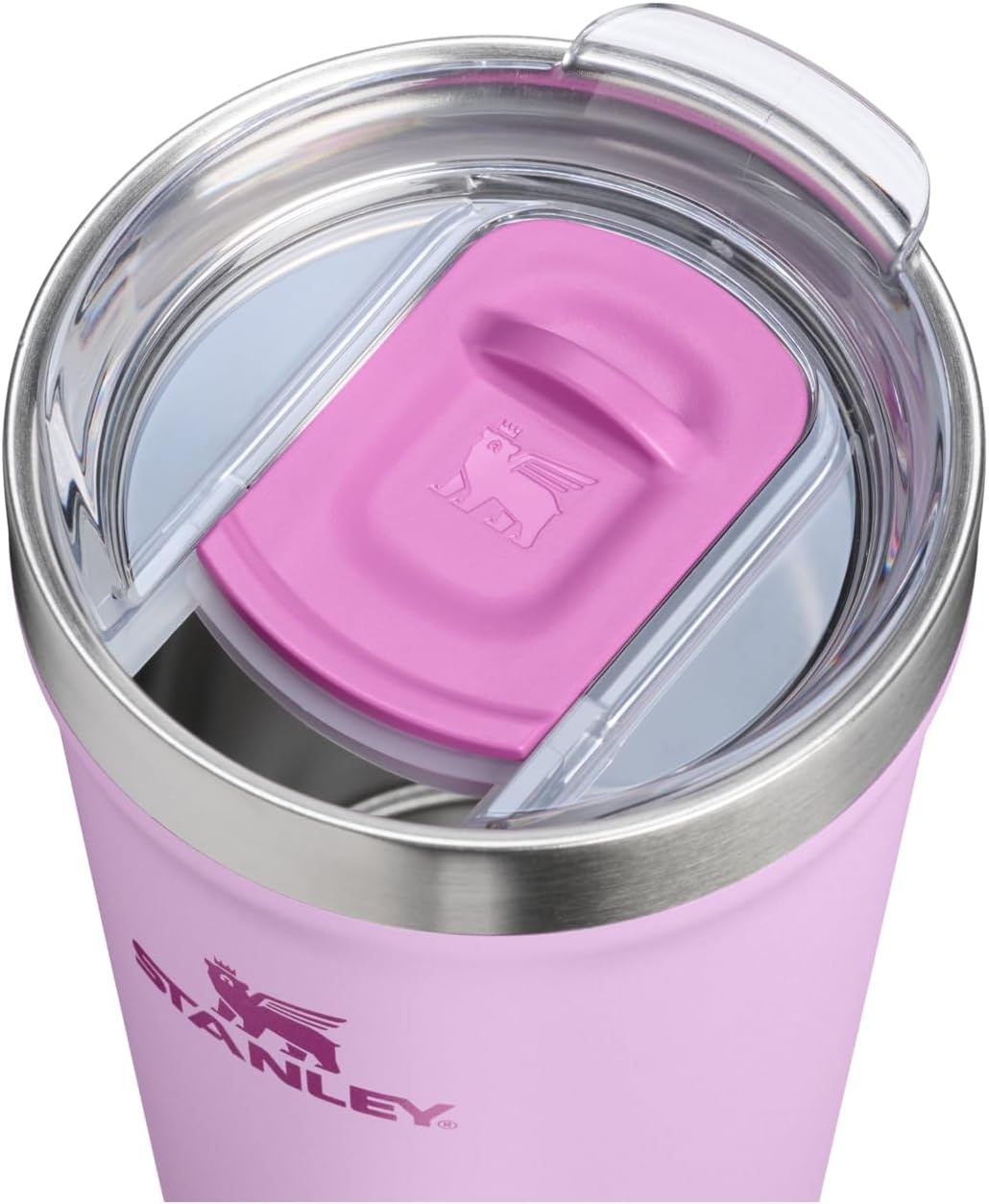 image:imageSTANLEY Everyday Tumbler Press Fit Drink Through Lid Beverage Coffee and Cocktail Cup Insulated Stainless Steel Wine Glass BPAFreeSoft Orchid