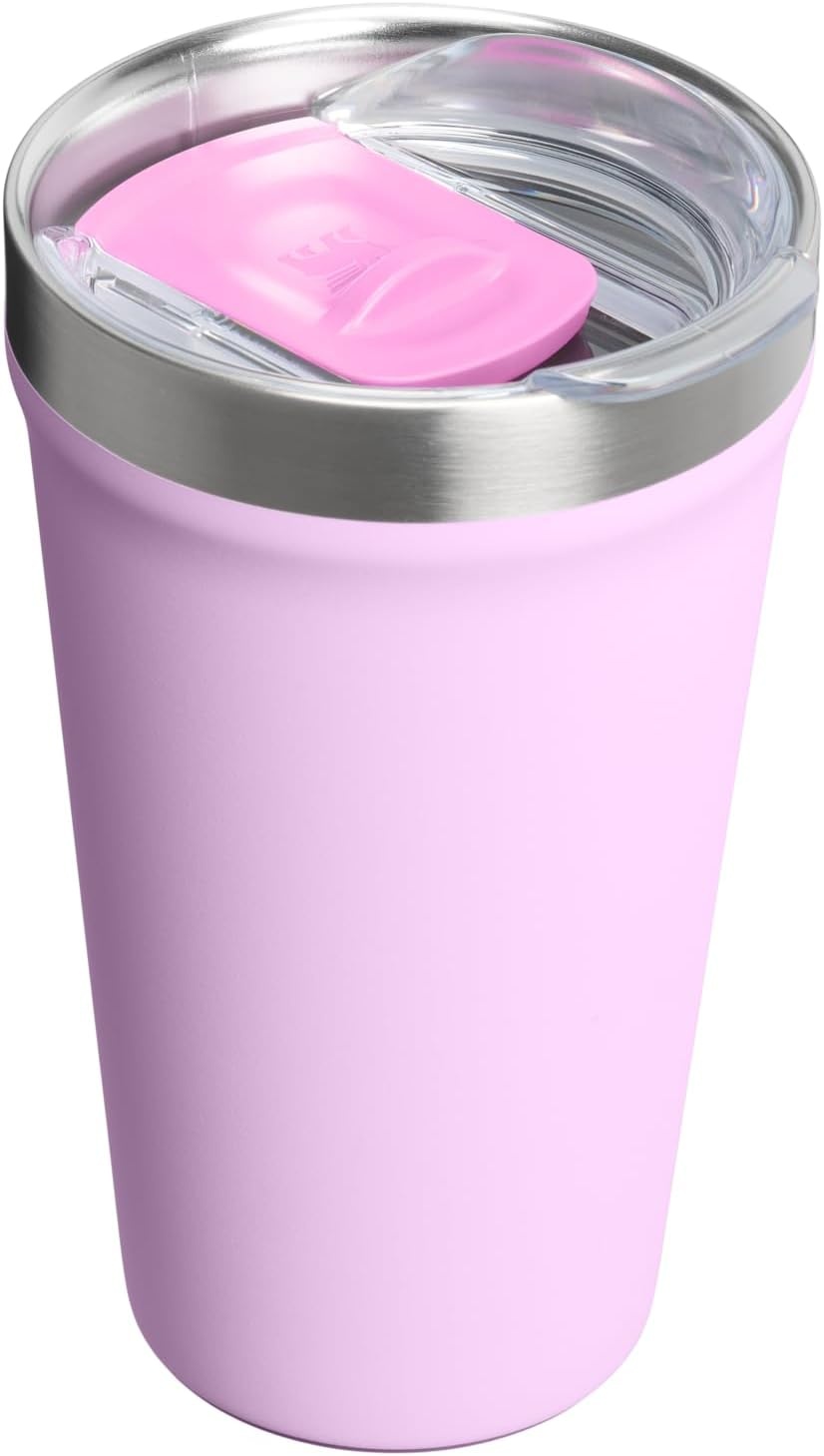 image:imageSTANLEY Everyday Tumbler Press Fit Drink Through Lid Beverage Coffee and Cocktail Cup Insulated Stainless Steel Wine Glass BPAFreeSoft Orchid