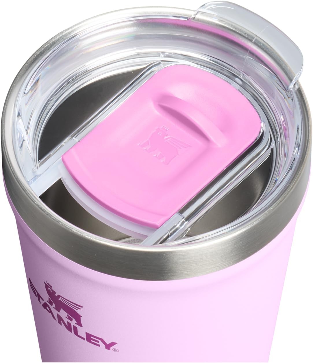 image:imageSTANLEY Everyday Tumbler Press Fit Drink Through Lid Beverage Coffee and Cocktail Cup Insulated Stainless Steel Wine Glass BPAFreeSoft Orchid