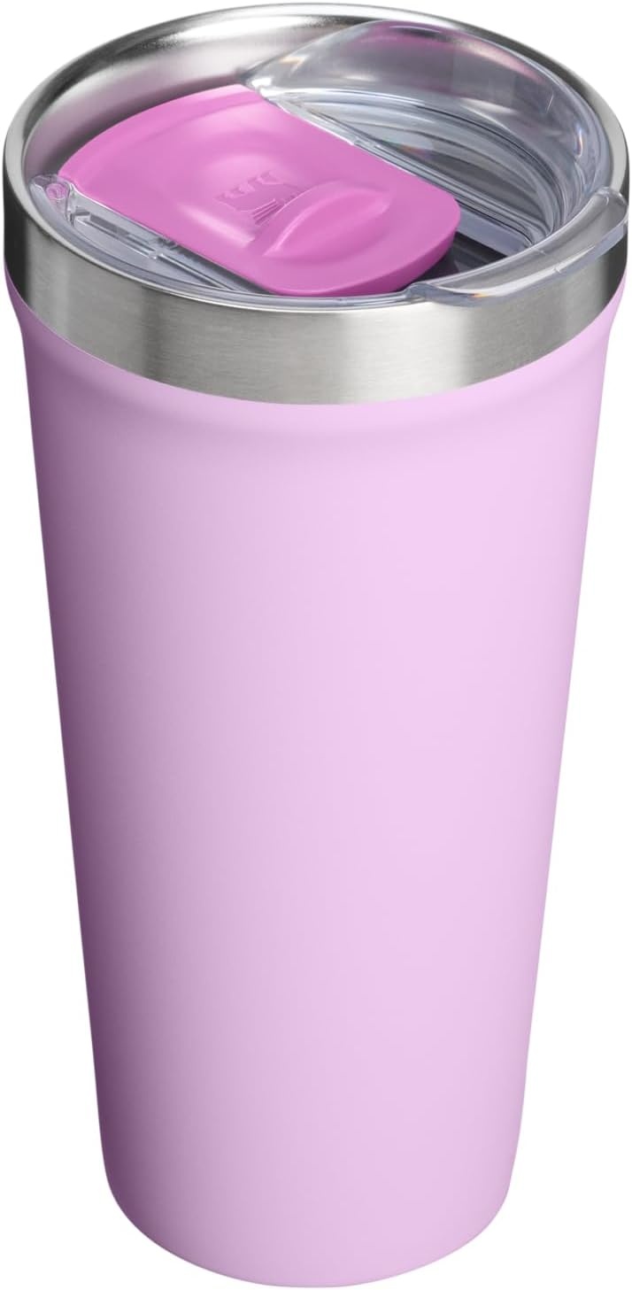 image:imageSTANLEY Everyday Tumbler Press Fit Drink Through Lid Beverage Coffee and Cocktail Cup Insulated Stainless Steel Wine Glass BPAFreeSoft Orchid