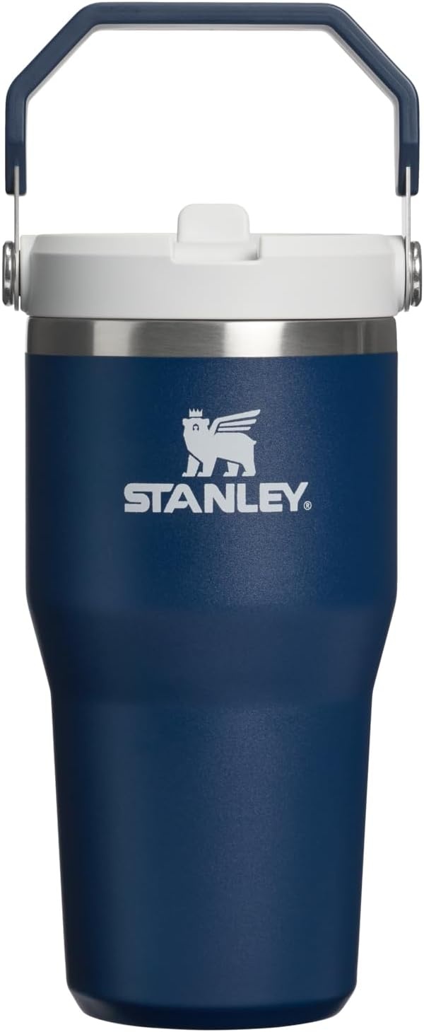 image:imageSTANLEY IceFlow 20 Flip Straw Tumbler 30 oz Chili Red Easy Carry Handle Twist On Lid and Flip Up Straw Leak Resistant Water Bottle Insulated Stainless Steel BPAFreeDark Navy