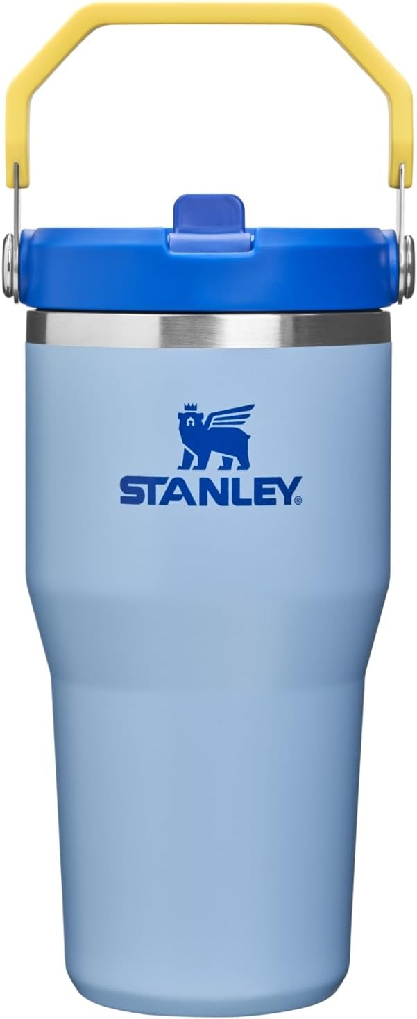 image:imageSTANLEY IceFlow 20 Flip Straw Tumbler 30 oz Chili Red Easy Carry Handle Twist On Lid and Flip Up Straw Leak Resistant Water Bottle Insulated Stainless Steel BPAFreeCornflower Admiral Blue