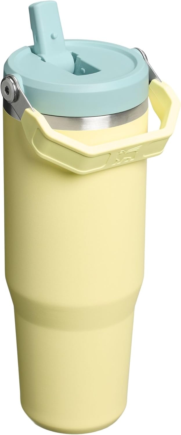 image:imageSTANLEY IceFlow 20 Flip Straw Tumbler 30 oz Chili Red Easy Carry Handle Twist On Lid and Flip Up Straw Leak Resistant Water Bottle Insulated Stainless Steel BPAFreePomelo