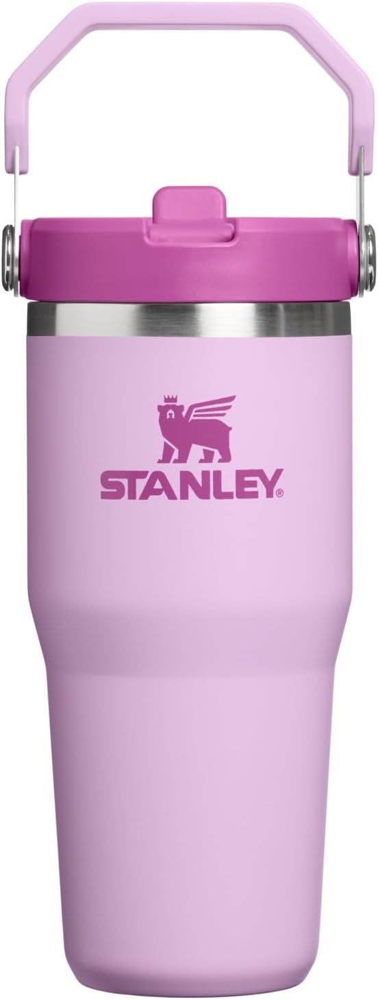 image:imageSTANLEY IceFlow 20 Flip Straw Tumbler 30 oz Chili Red Easy Carry Handle Twist On Lid and Flip Up Straw Leak Resistant Water Bottle Insulated Stainless Steel BPAFreeSoft Orchid