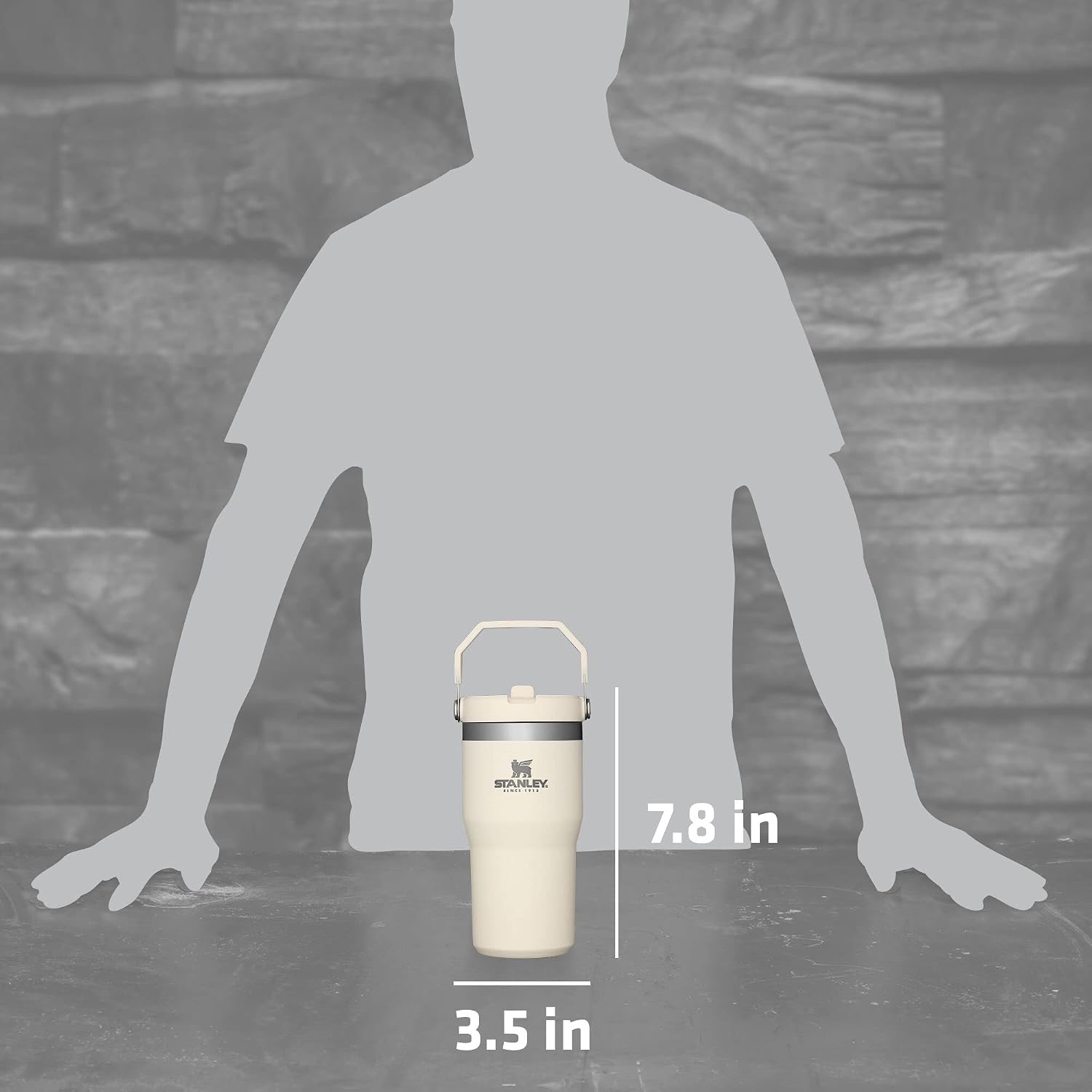 image:imageSTANLEY IceFlow 20 Flip Straw Tumbler 30 oz Chili Red Easy Carry Handle Twist On Lid and Flip Up Straw Leak Resistant Water Bottle Insulated Stainless Steel BPAFreeCream