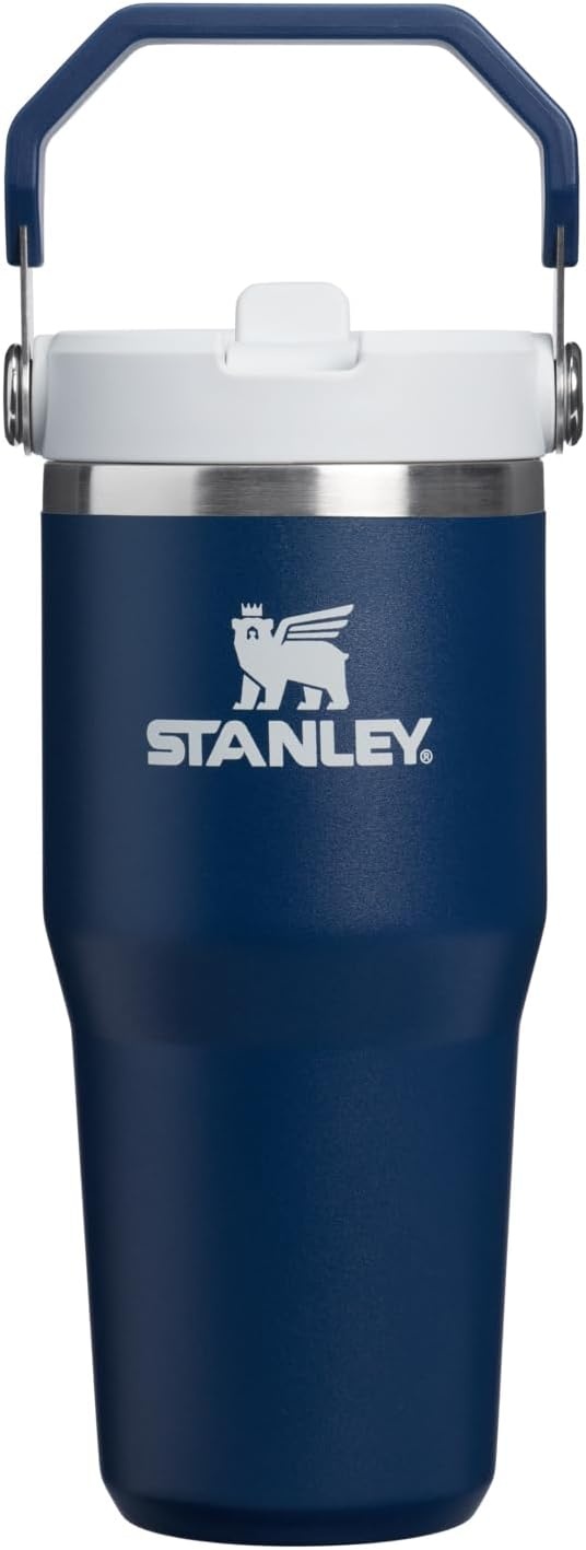 image:imageSTANLEY IceFlow 20 Flip Straw Tumbler 30 oz Chili Red Easy Carry Handle Twist On Lid and Flip Up Straw Leak Resistant Water Bottle Insulated Stainless Steel BPAFreeDark Navy