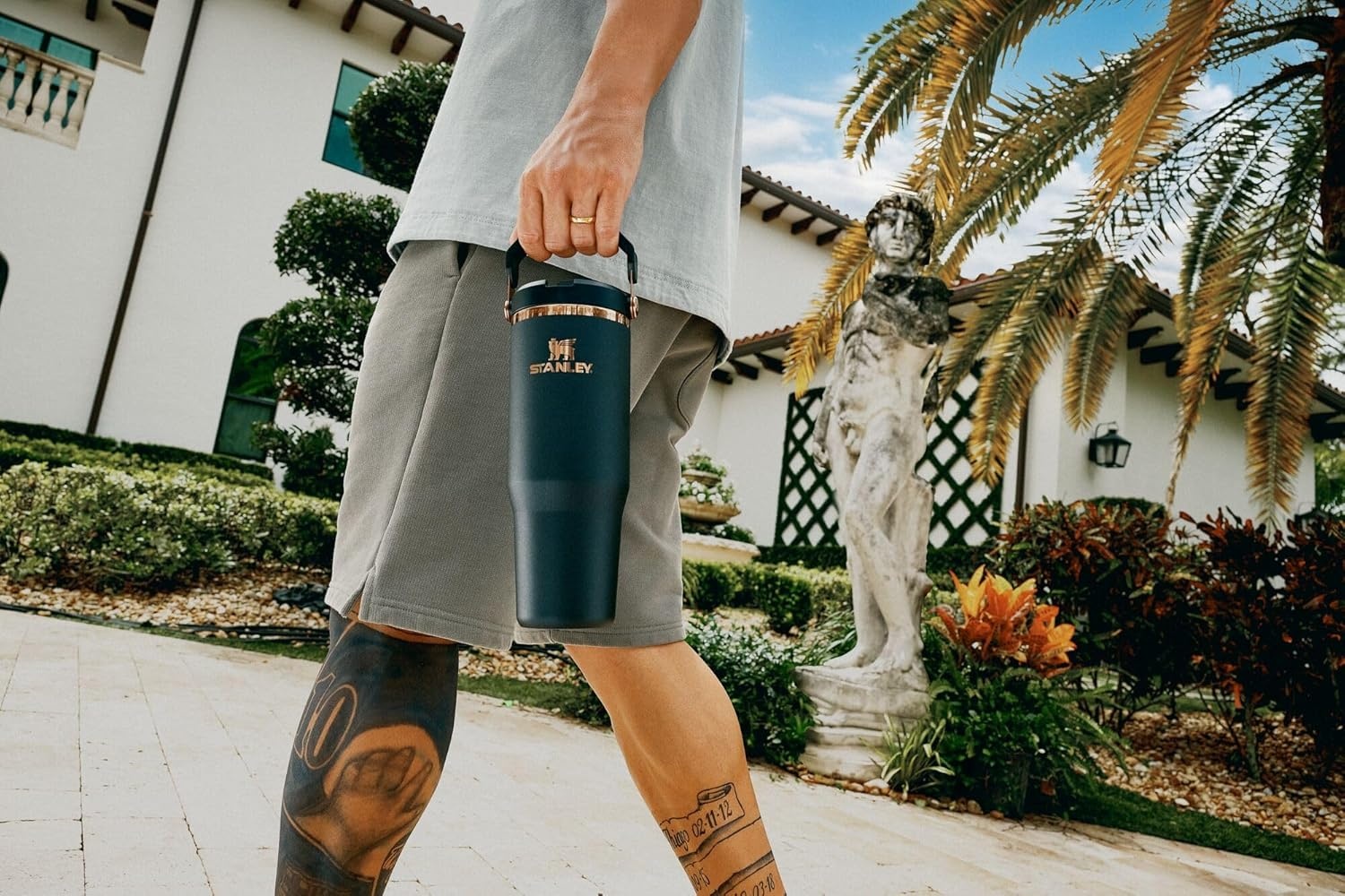 image:imageSTANLEY IceFlow 20 Flip Straw Tumbler 30 oz Chili Red Easy Carry Handle Twist On Lid and Flip Up Straw Leak Resistant Water Bottle Insulated Stainless Steel BPAFreeMessi Goat Black