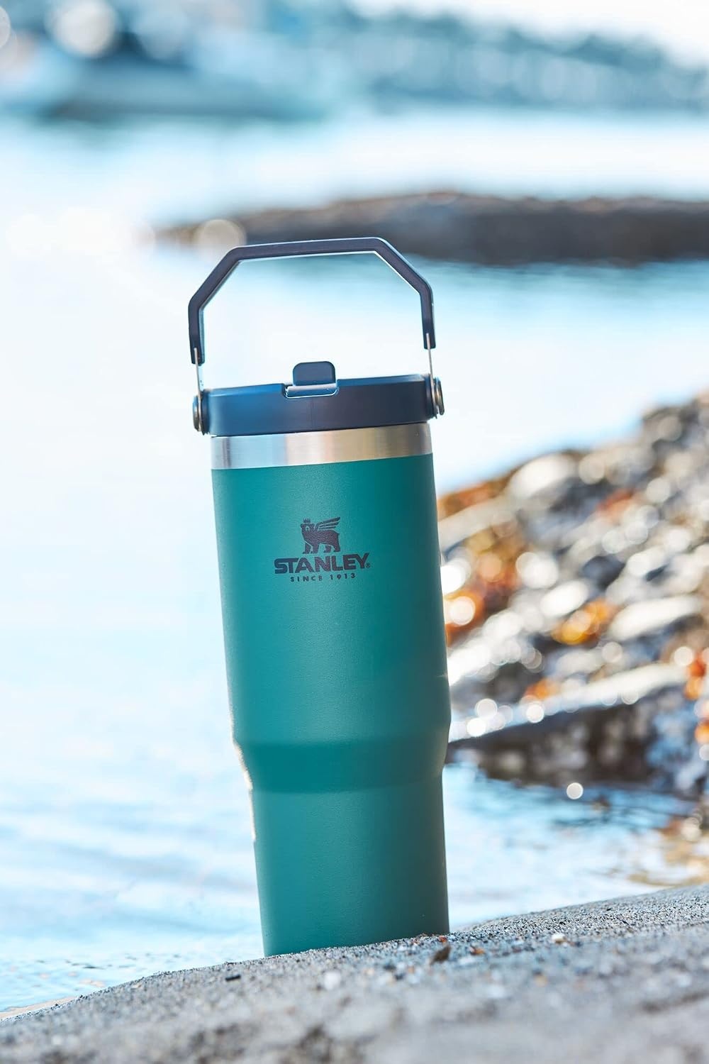 image:imageSTANLEY IceFlow 20 Flip Straw Tumbler 30 oz Chili Red Easy Carry Handle Twist On Lid and Flip Up Straw Leak Resistant Water Bottle Insulated Stainless Steel BPAFreeTidepool