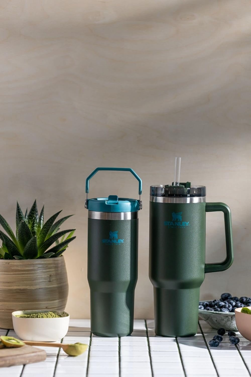 image:imageSTANLEY IceFlow 20 Flip Straw Tumbler 30 oz Chili Red Easy Carry Handle Twist On Lid and Flip Up Straw Leak Resistant Water Bottle Insulated Stainless Steel BPAFreeSpirulina