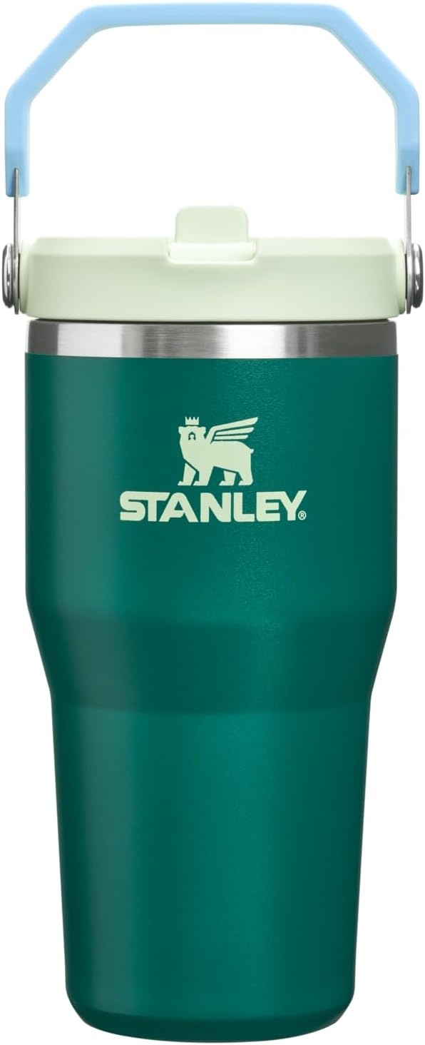 image:imageSTANLEY IceFlow 20 Flip Straw Tumbler 30 oz Chili Red Easy Carry Handle Twist On Lid and Flip Up Straw Leak Resistant Water Bottle Insulated Stainless Steel BPAFreeEmerald Honeydew