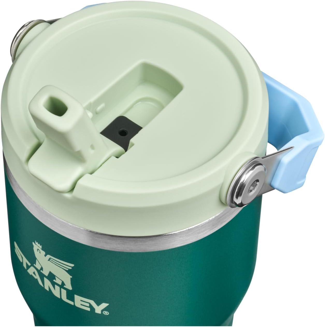 image:imageSTANLEY IceFlow 20 Flip Straw Tumbler 30 oz Chili Red Easy Carry Handle Twist On Lid and Flip Up Straw Leak Resistant Water Bottle Insulated Stainless Steel BPAFreeEmerald Honeydew