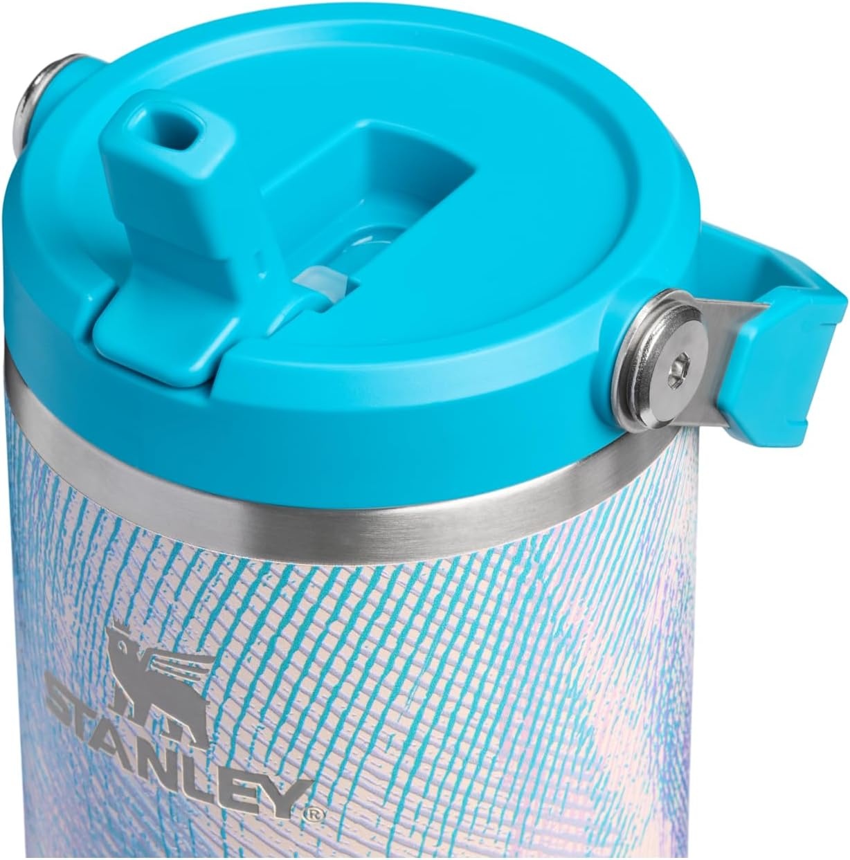 image:imageSTANLEY IceFlow 20 Flip Straw Tumbler 30 oz Chili Red Easy Carry Handle Twist On Lid and Flip Up Straw Leak Resistant Water Bottle Insulated Stainless Steel BPAFreeSea Glass Plume