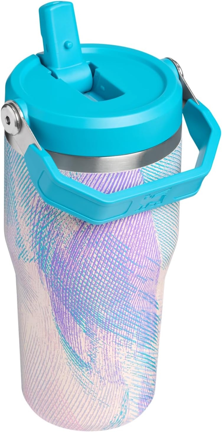 image:imageSTANLEY IceFlow 20 Flip Straw Tumbler 30 oz Chili Red Easy Carry Handle Twist On Lid and Flip Up Straw Leak Resistant Water Bottle Insulated Stainless Steel BPAFreeSea Glass Plume
