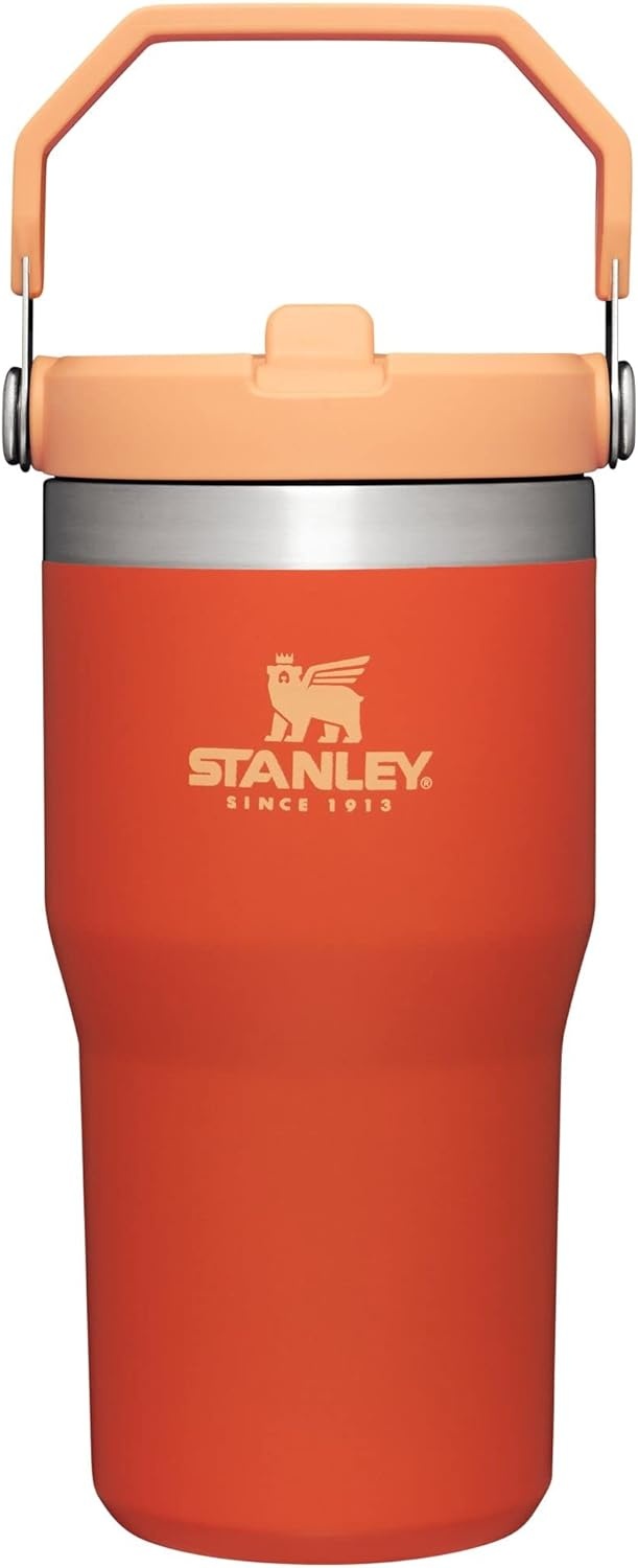 image:imageSTANLEY IceFlow 20 Flip Straw Tumbler 30 oz Chili Red Easy Carry Handle Twist On Lid and Flip Up Straw Leak Resistant Water Bottle Insulated Stainless Steel BPAFreeTigerlily
