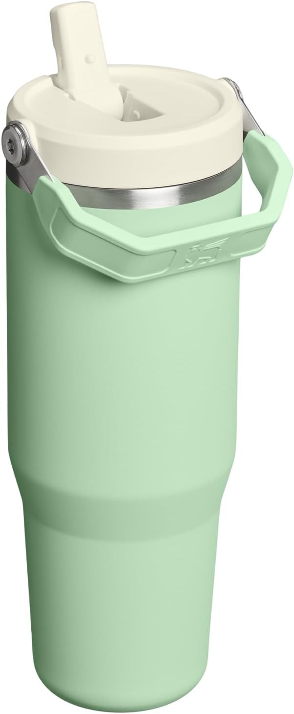 image:imageSTANLEY IceFlow 20 Flip Straw Tumbler 30 oz Chili Red Easy Carry Handle Twist On Lid and Flip Up Straw Leak Resistant Water Bottle Insulated Stainless Steel BPAFreePistachio
