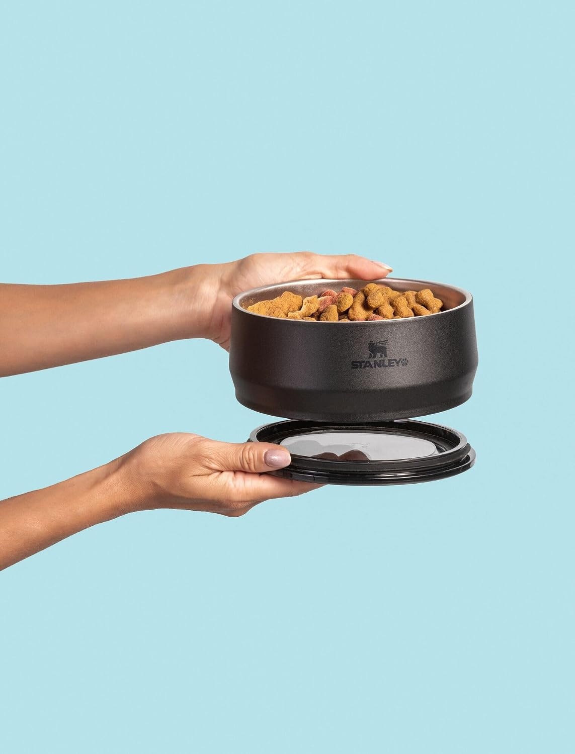 image:imageSTANLEY Pet Bowl 3Cup 24 oz Insulated Stainless Steel Dog amp Cat Bowl SplashResistant Lid Dishwasher Safe BPAFree Black 20Black 20
