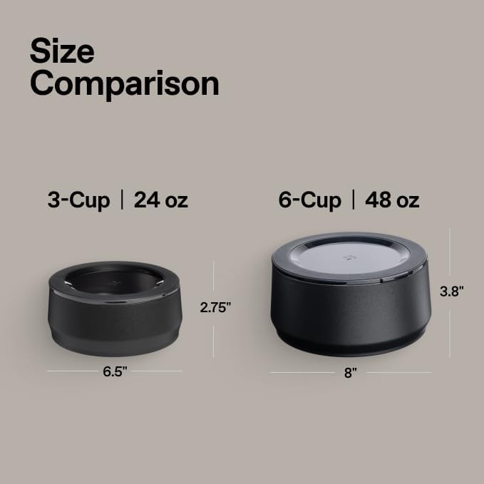 image:imageSTANLEY Pet Bowl 3Cup 24 oz Insulated Stainless Steel Dog amp Cat Bowl SplashResistant Lid Dishwasher Safe BPAFree Black 20Black 20