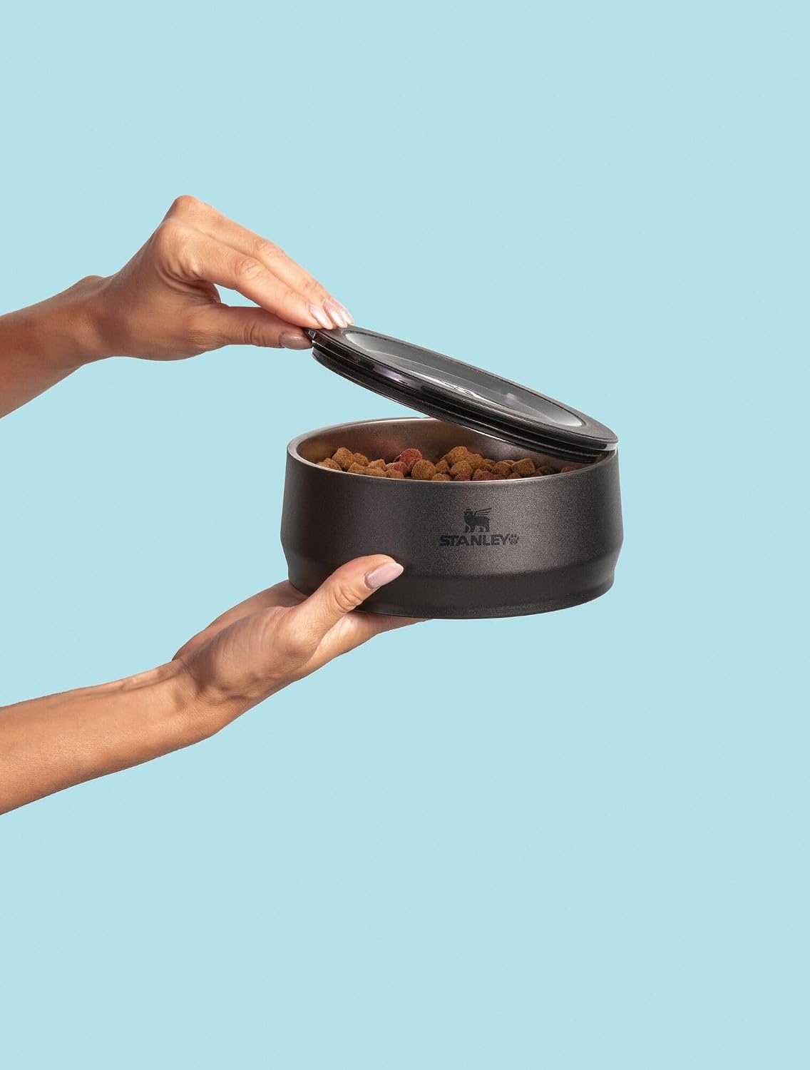 image:imageSTANLEY Pet Bowl 3Cup 24 oz Insulated Stainless Steel Dog amp Cat Bowl SplashResistant Lid Dishwasher Safe BPAFree Black 20Black 20