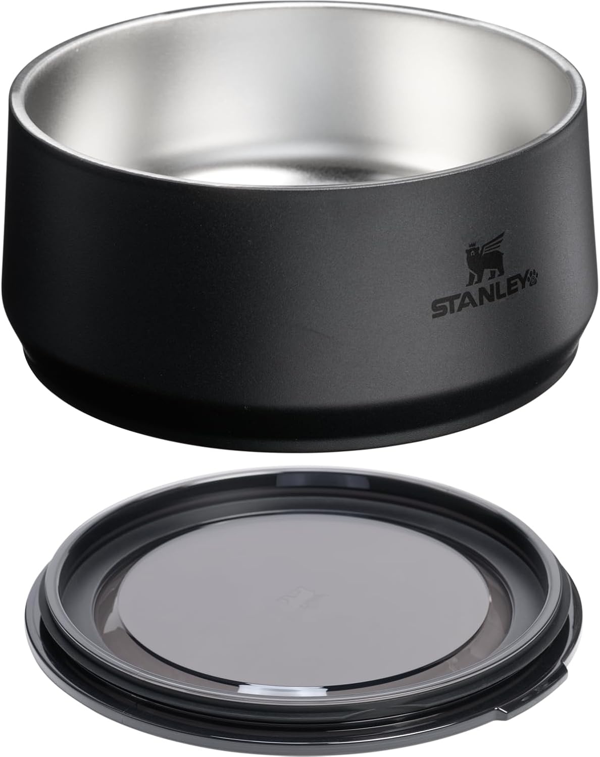image:imageSTANLEY Pet Bowl 3Cup 24 oz Insulated Stainless Steel Dog amp Cat Bowl SplashResistant Lid Dishwasher Safe BPAFree Black 20Black 20
