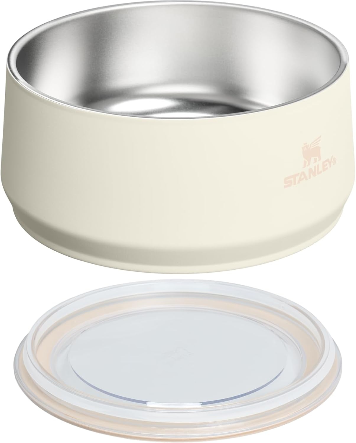 image:imageSTANLEY Pet Bowl 3Cup 24 oz Insulated Stainless Steel Dog amp Cat Bowl SplashResistant Lid Dishwasher Safe BPAFree Black 20Cream