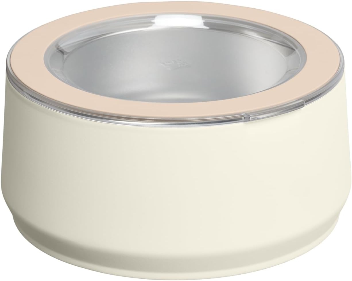 image:imageSTANLEY Pet Bowl 3Cup 24 oz Insulated Stainless Steel Dog amp Cat Bowl SplashResistant Lid Dishwasher Safe BPAFree Black 20Cream