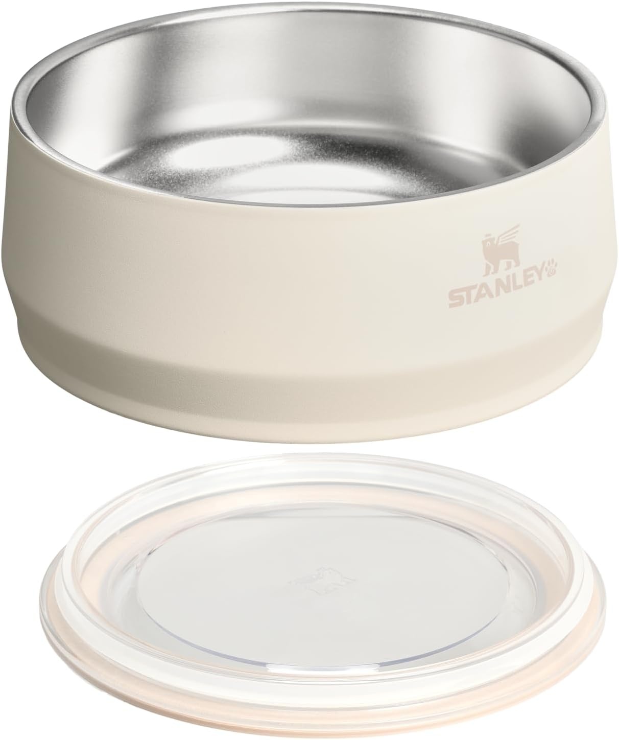 image:imageSTANLEY Pet Bowl 3Cup 24 oz Insulated Stainless Steel Dog amp Cat Bowl SplashResistant Lid Dishwasher Safe BPAFree Black 20Cream