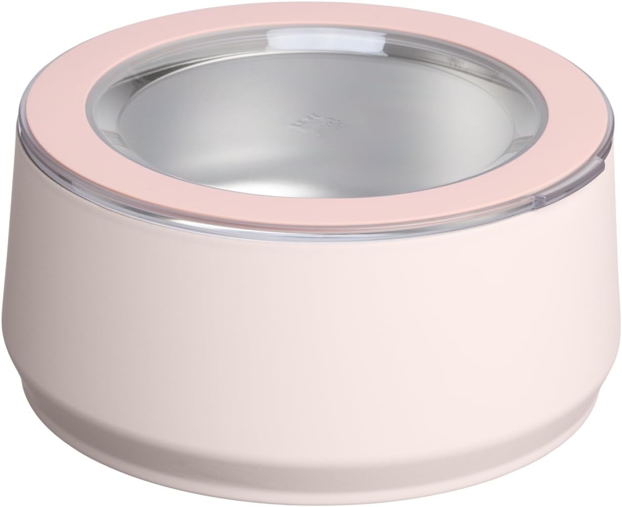 image:imageSTANLEY Pet Bowl 3Cup 24 oz Insulated Stainless Steel Dog amp Cat Bowl SplashResistant Lid Dishwasher Safe BPAFree Black 20Rose Quartz