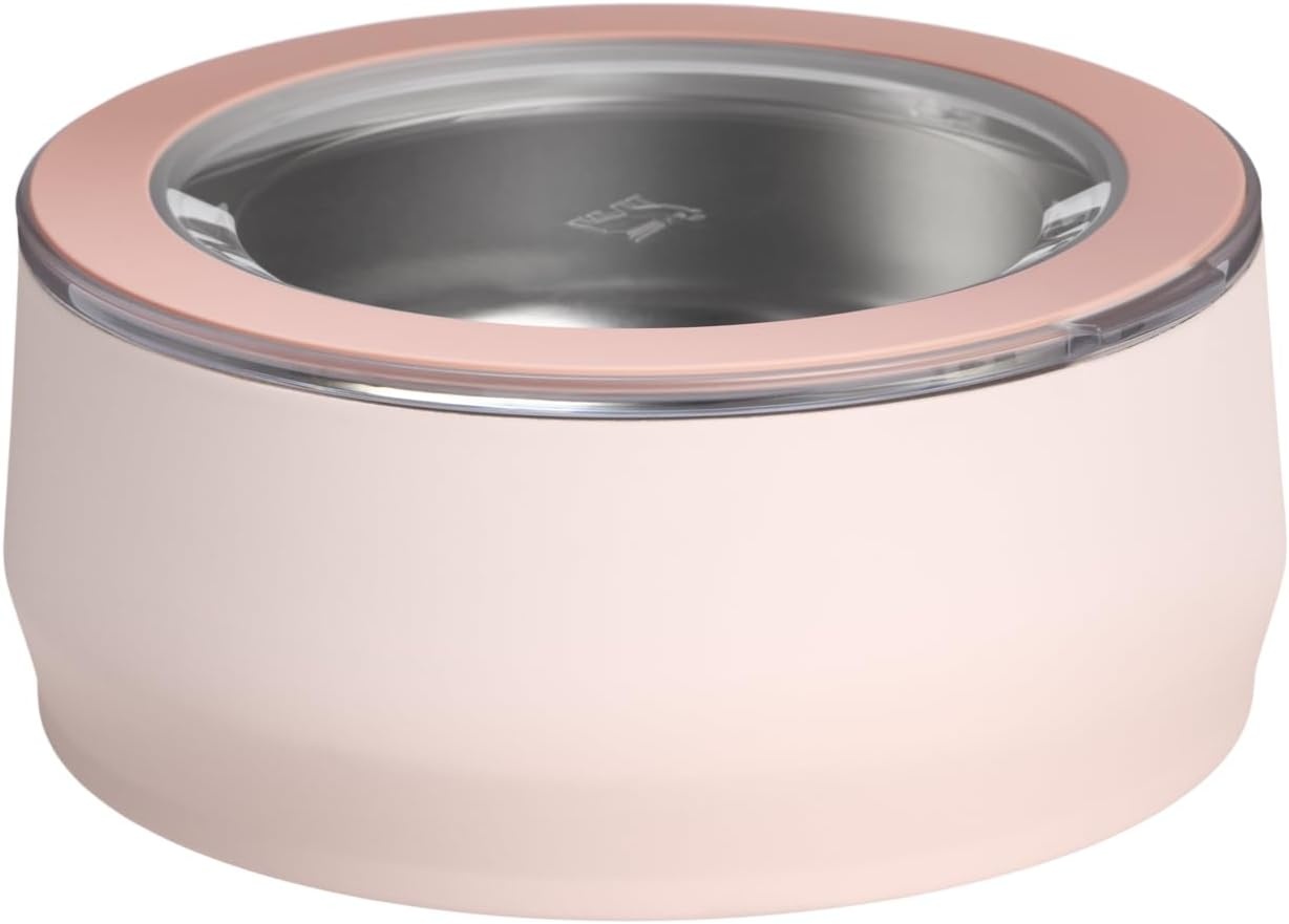 image:imageSTANLEY Pet Bowl 3Cup 24 oz Insulated Stainless Steel Dog amp Cat Bowl SplashResistant Lid Dishwasher Safe BPAFree Black 20Rose Quartz