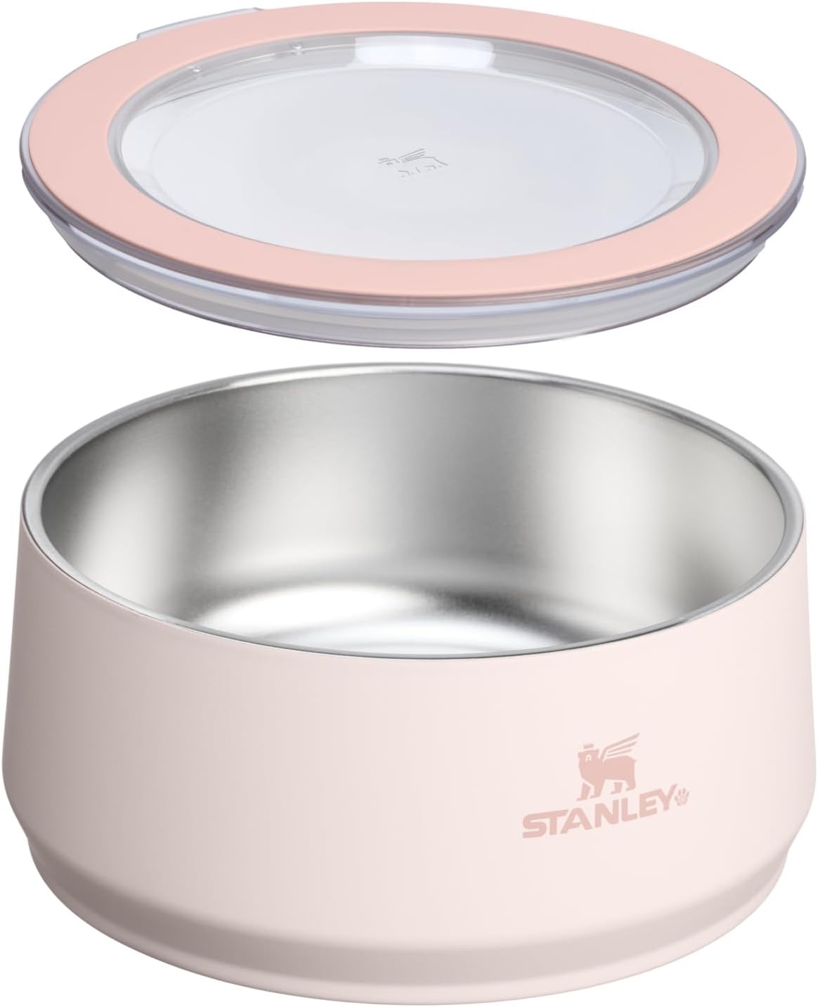 image:imageSTANLEY Pet Bowl 3Cup 24 oz Insulated Stainless Steel Dog amp Cat Bowl SplashResistant Lid Dishwasher Safe BPAFree Black 20Rose Quartz