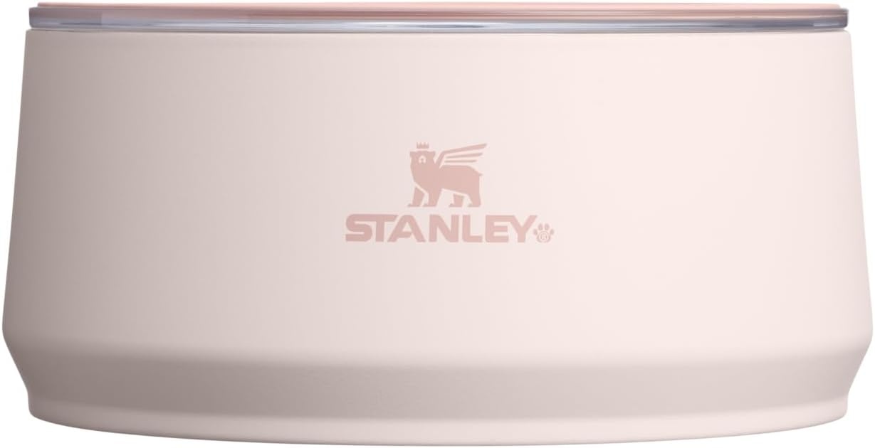 image:imageSTANLEY Pet Bowl 3Cup 24 oz Insulated Stainless Steel Dog amp Cat Bowl SplashResistant Lid Dishwasher Safe BPAFree Black 20Rose Quartz