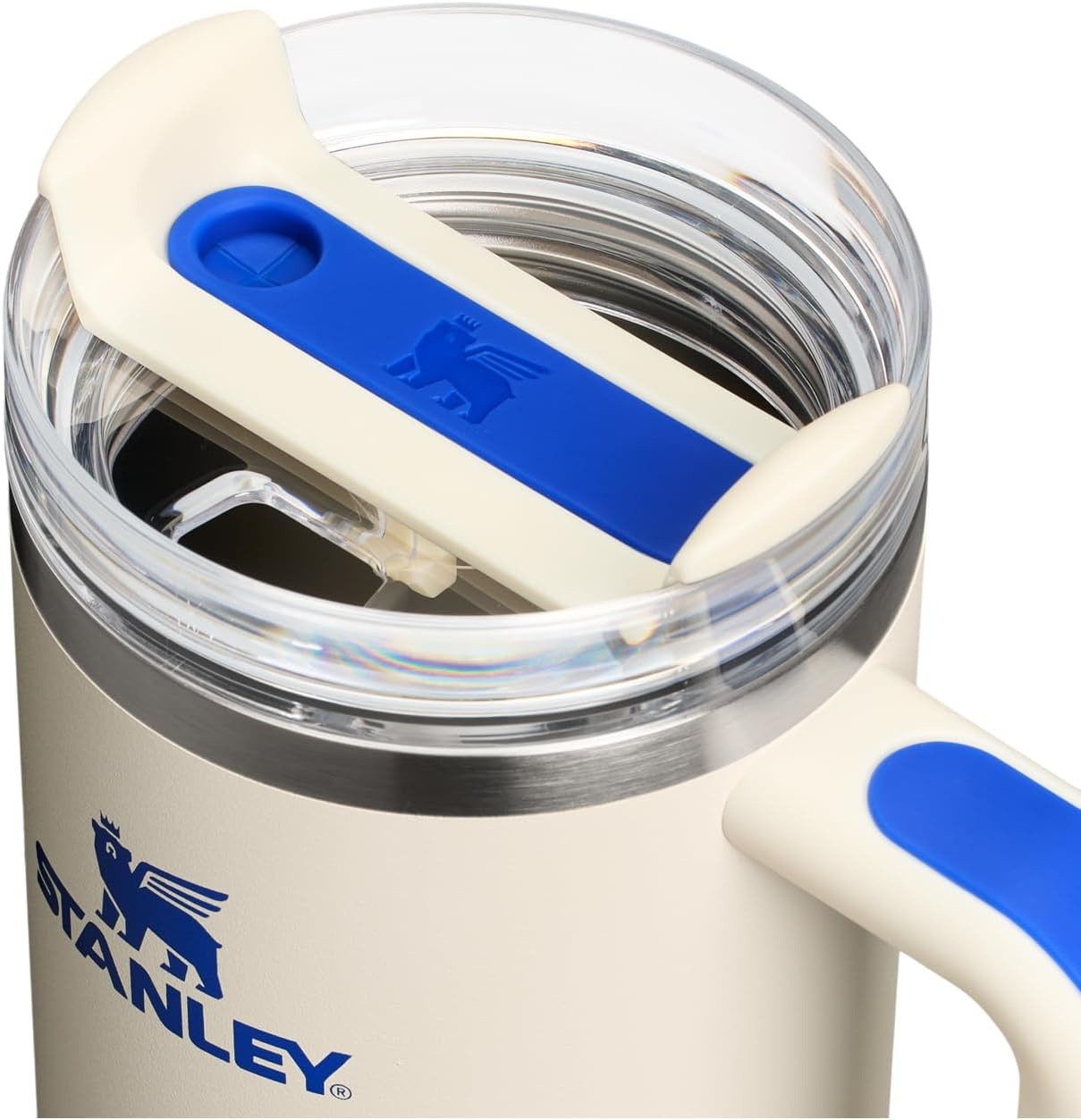 image:imageSTANLEY Quencher H20 Flow State Tumbler 30 oz Chili Red Handle and Straw 3Position Lid Cup Holder Compatible for Travel Insulated Stainless Steel Cup BPAFreeOasis Cream Royal