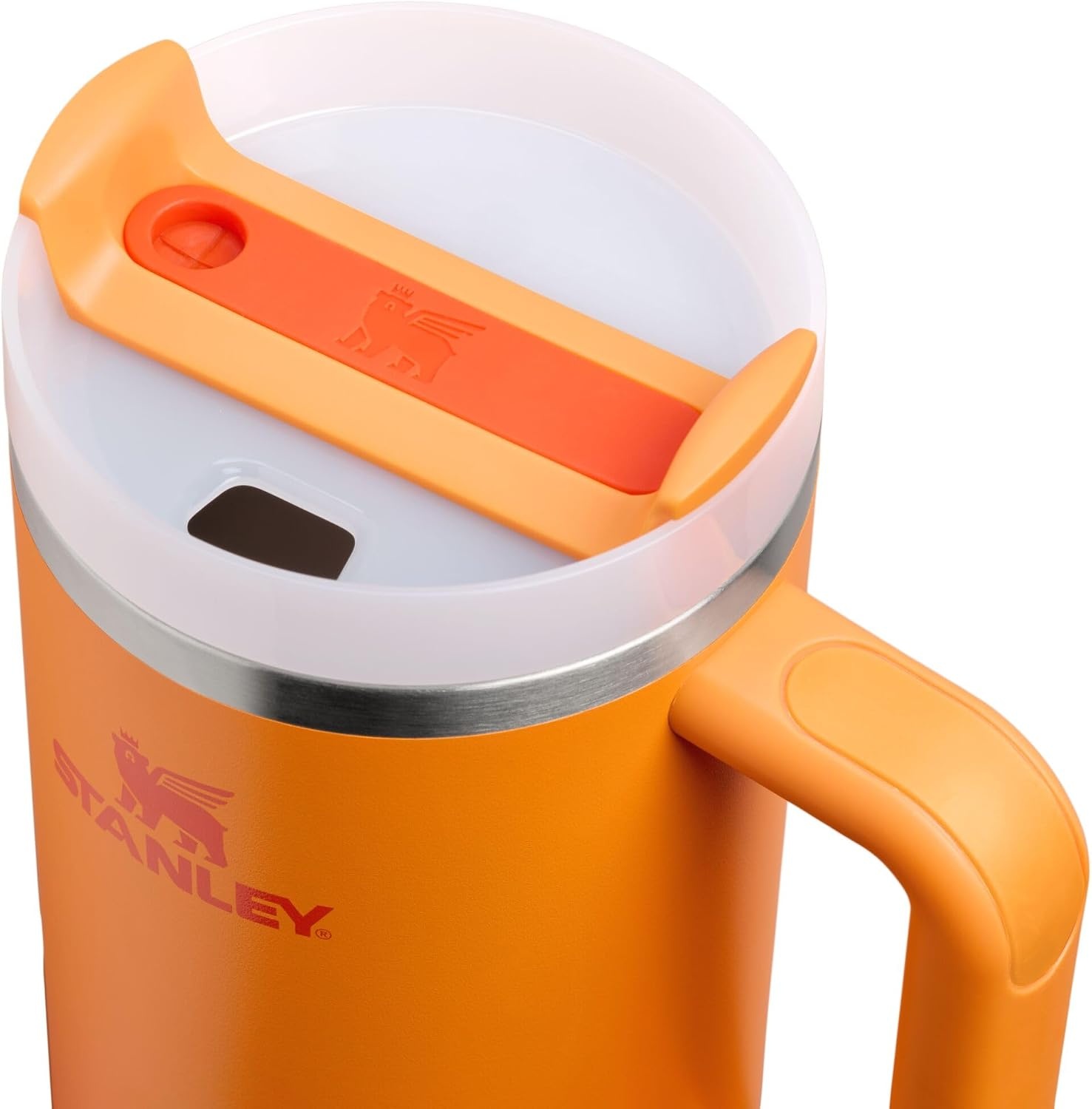 image:imageSTANLEY Quencher H20 Flow State Tumbler 30 oz Chili Red Handle and Straw 3Position Lid Cup Holder Compatible for Travel Insulated Stainless Steel Cup BPAFreeGoldenrod Coral