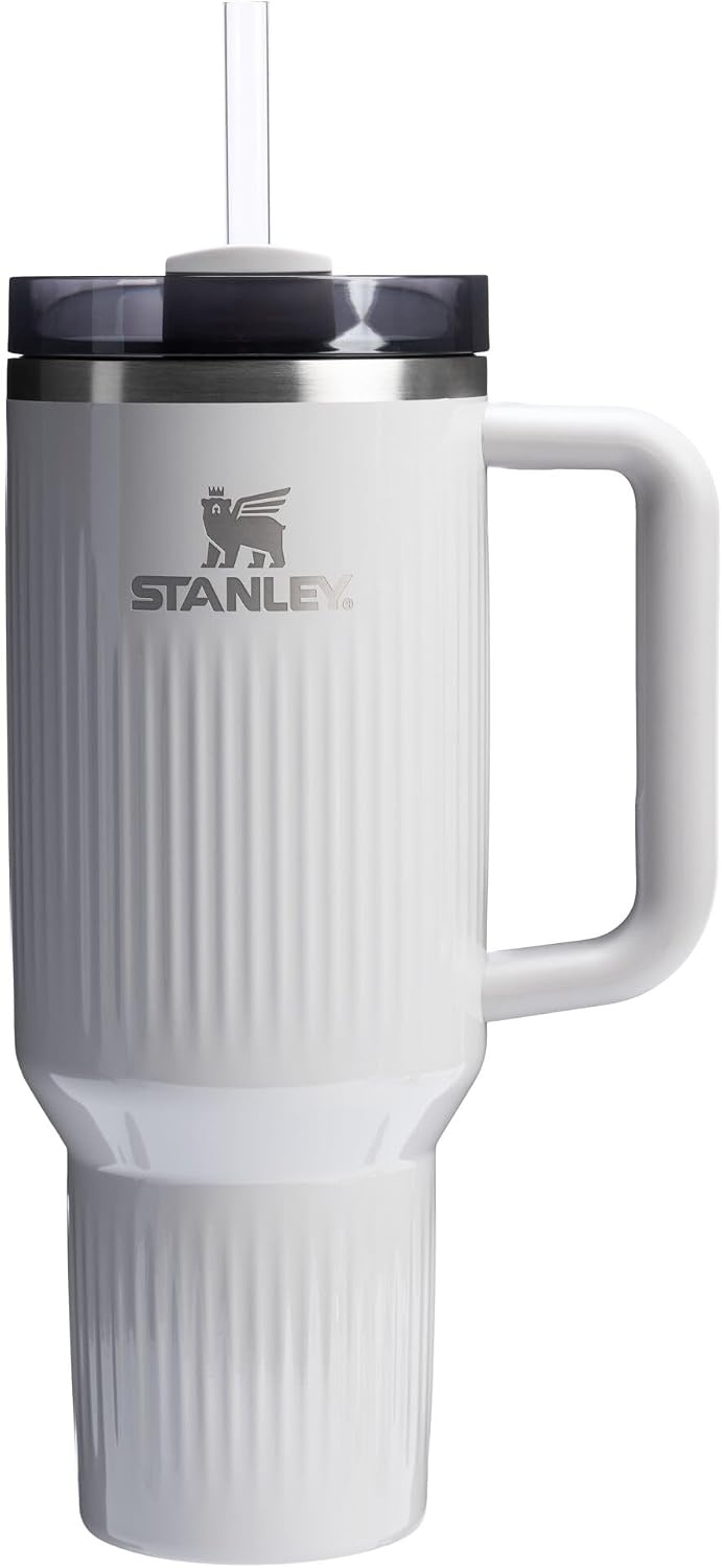 image:imageSTANLEY Quencher H20 Flow State Tumbler 30 oz Chili Red Handle and Straw 3Position Lid Cup Holder Compatible for Travel Insulated Stainless Steel Cup BPAFreeFluted Ash Gloss
