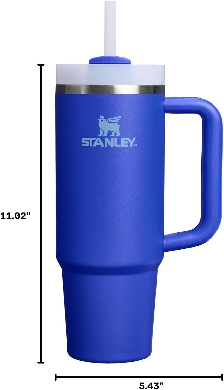 image:imageSTANLEY Quencher H20 Flow State Tumbler 30 oz Chili Red Handle and Straw 3Position Lid Cup Holder Compatible for Travel Insulated Stainless Steel Cup BPAFreeCobalt