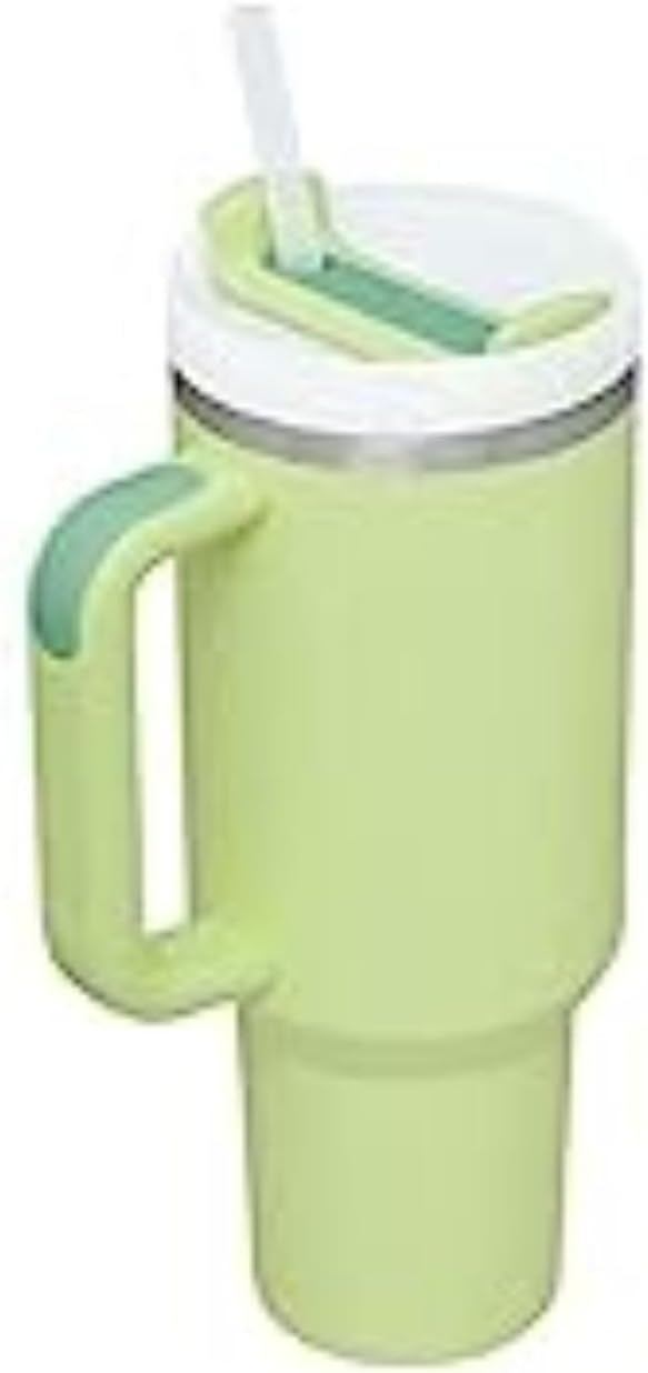 image:imageSTANLEY Quencher H20 Flow State Tumbler 30 oz Chili Red Handle and Straw 3Position Lid Cup Holder Compatible for Travel Insulated Stainless Steel Cup BPAFreeCitron