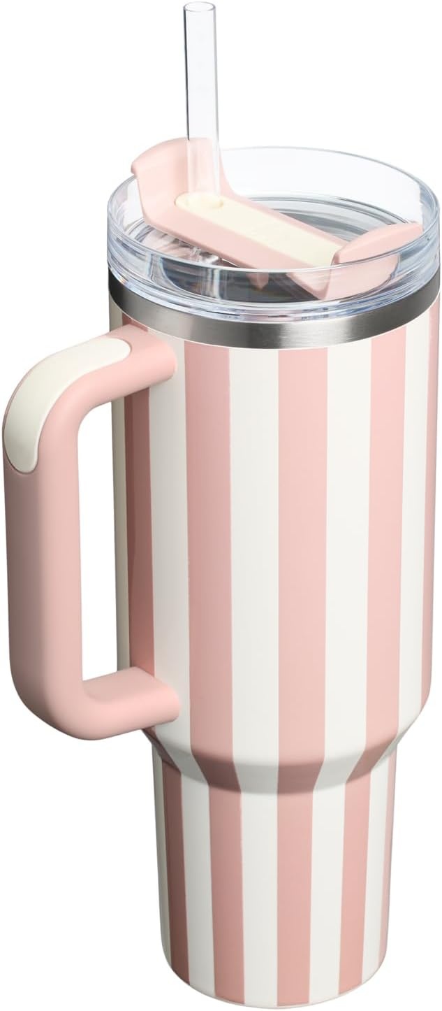 image:imageSTANLEY Quencher H20 Flow State Tumbler 30 oz Chili Red Handle and Straw 3Position Lid Cup Holder Compatible for Travel Insulated Stainless Steel Cup BPAFreeOasis Peach Whip Cabana Gloss