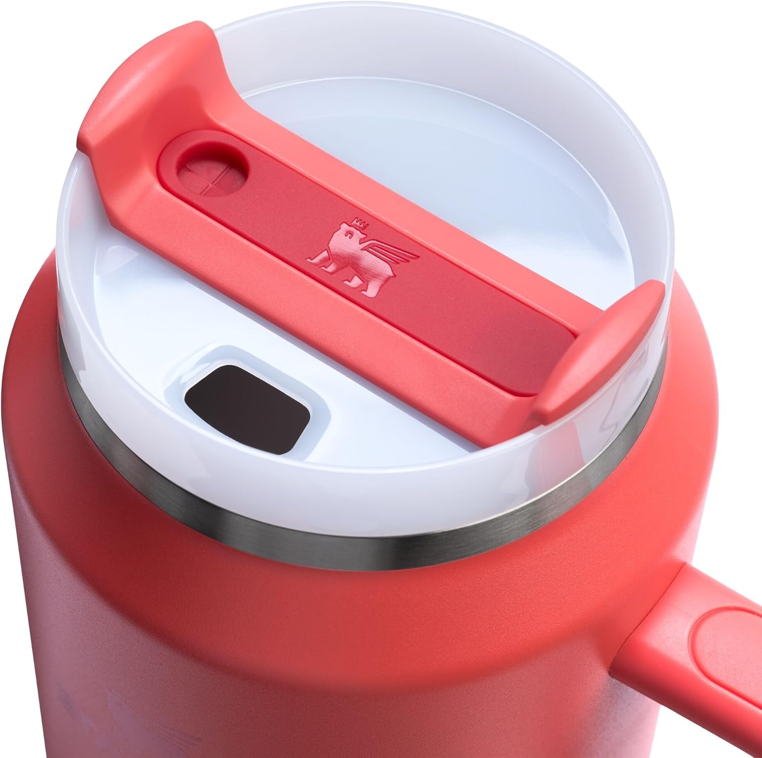 image:imageSTANLEY Quencher H20 Flow State Tumbler 30 oz Chili Red Handle and Straw 3Position Lid Cup Holder Compatible for Travel Insulated Stainless Steel Cup BPAFreeHot Coral