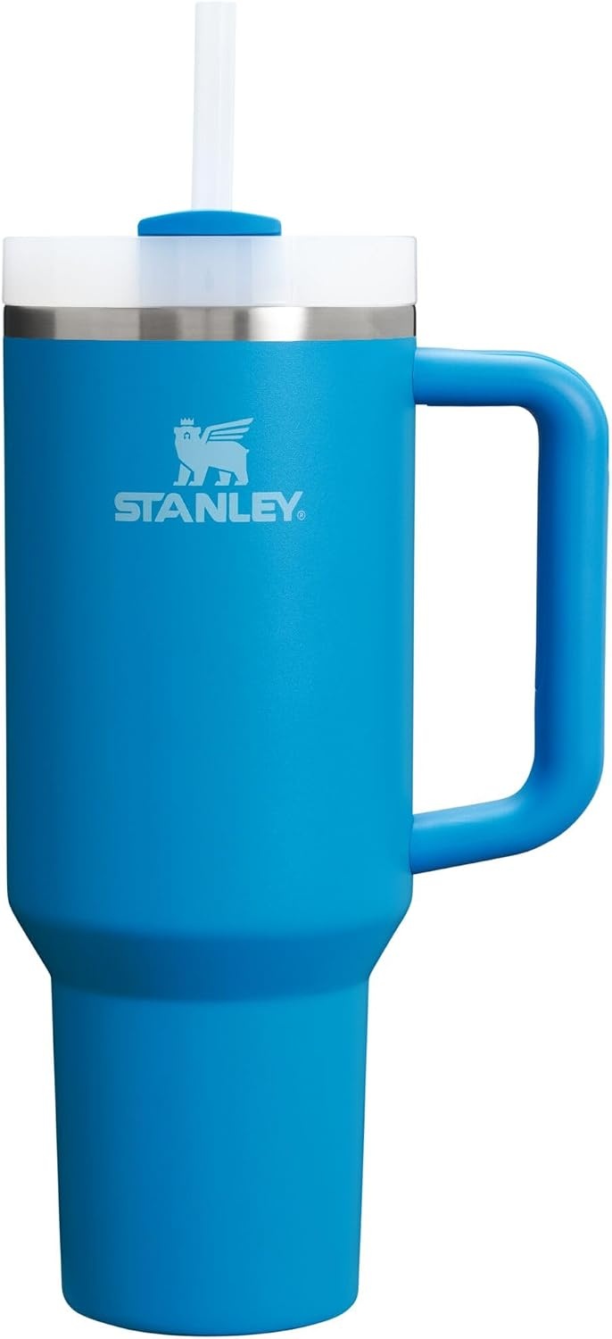 image:imageSTANLEY Quencher H20 Flow State Tumbler 30 oz Chili Red Handle and Straw 3Position Lid Cup Holder Compatible for Travel Insulated Stainless Steel Cup BPAFreeAzure