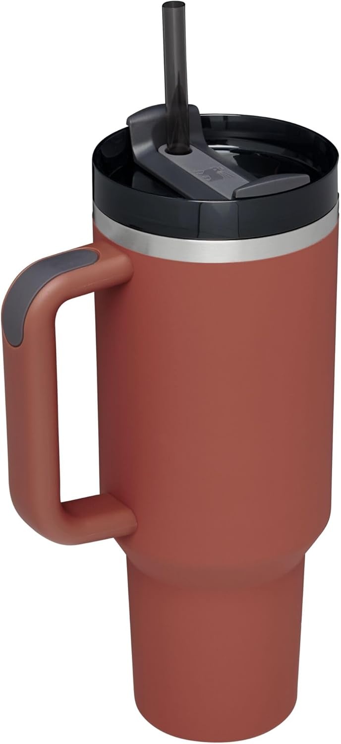 image:imageSTANLEY Quencher H20 Flow State Tumbler 30 oz Chili Red Handle and Straw 3Position Lid Cup Holder Compatible for Travel Insulated Stainless Steel Cup BPAFreeRed Rust