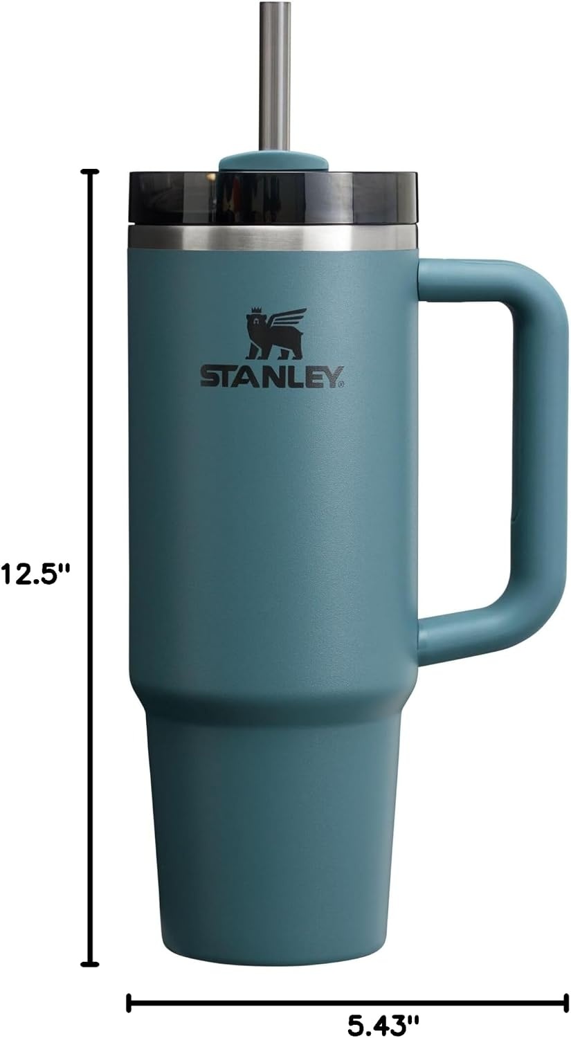 image:imageSTANLEY Quencher H20 Flow State Tumbler 30 oz Chili Red Handle and Straw 3Position Lid Cup Holder Compatible for Travel Insulated Stainless Steel Cup BPAFreeBlue Spruce